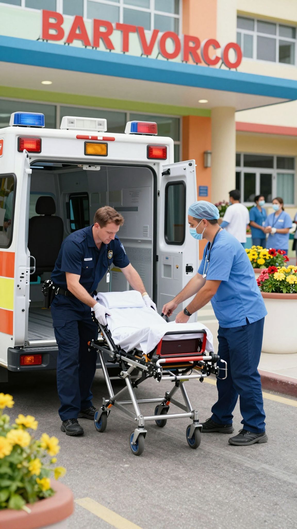 A kórházban azonnali ellátást biztosítanak a szülő nőnek.