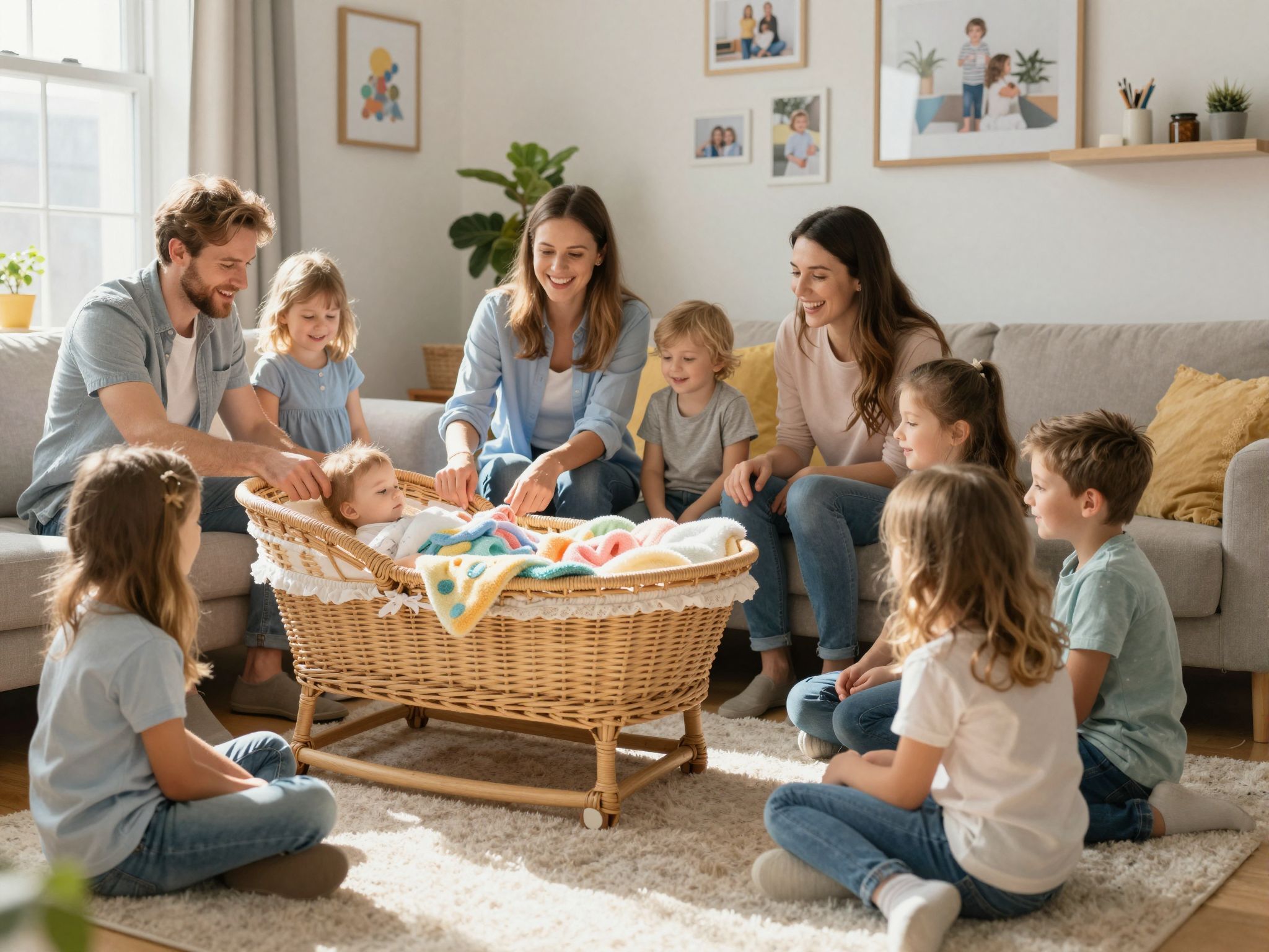 A mózeskosár praktikus megoldás többgyermekes családoknak.