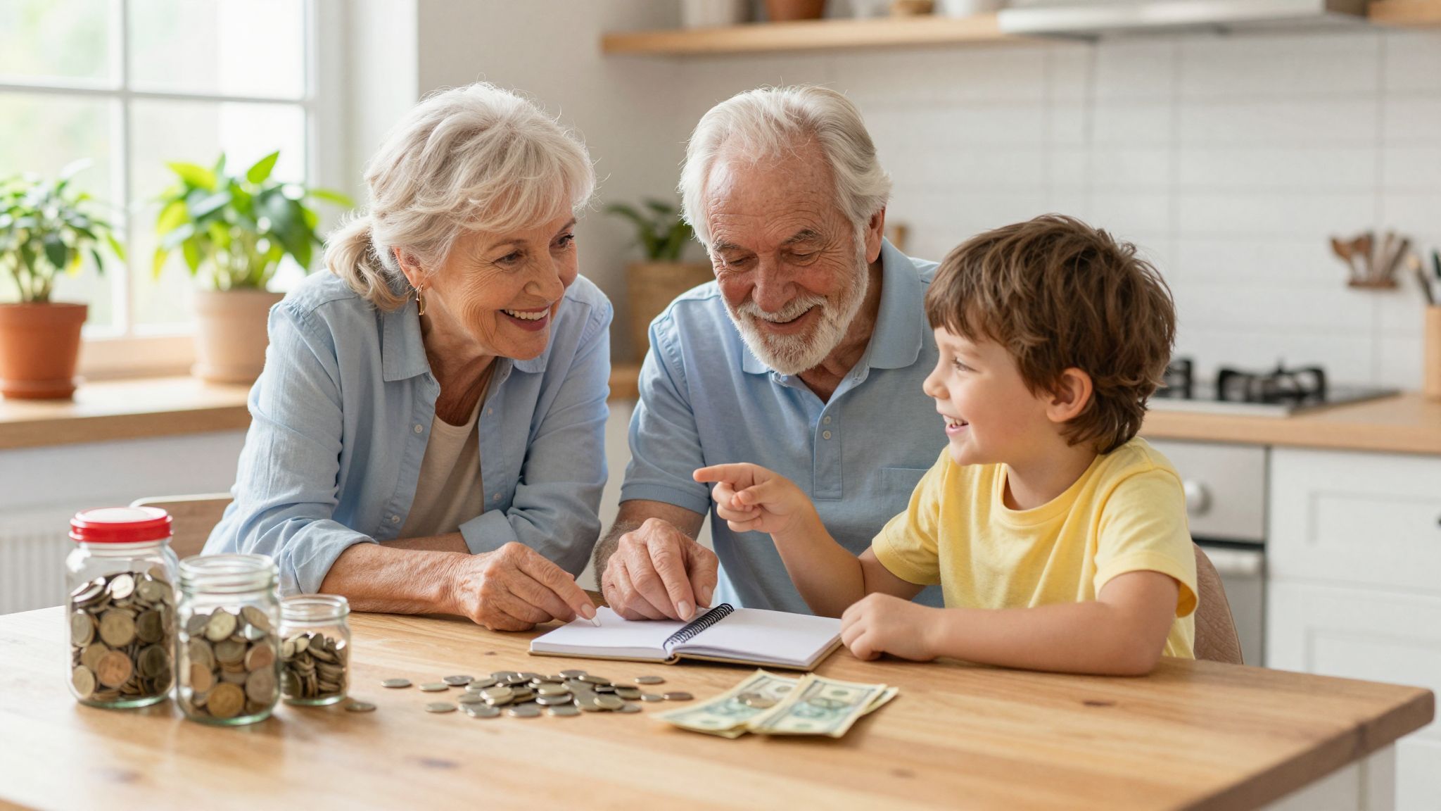 A nagyszülők támogatása növelheti a gyerekek anyagi tudatosságát.