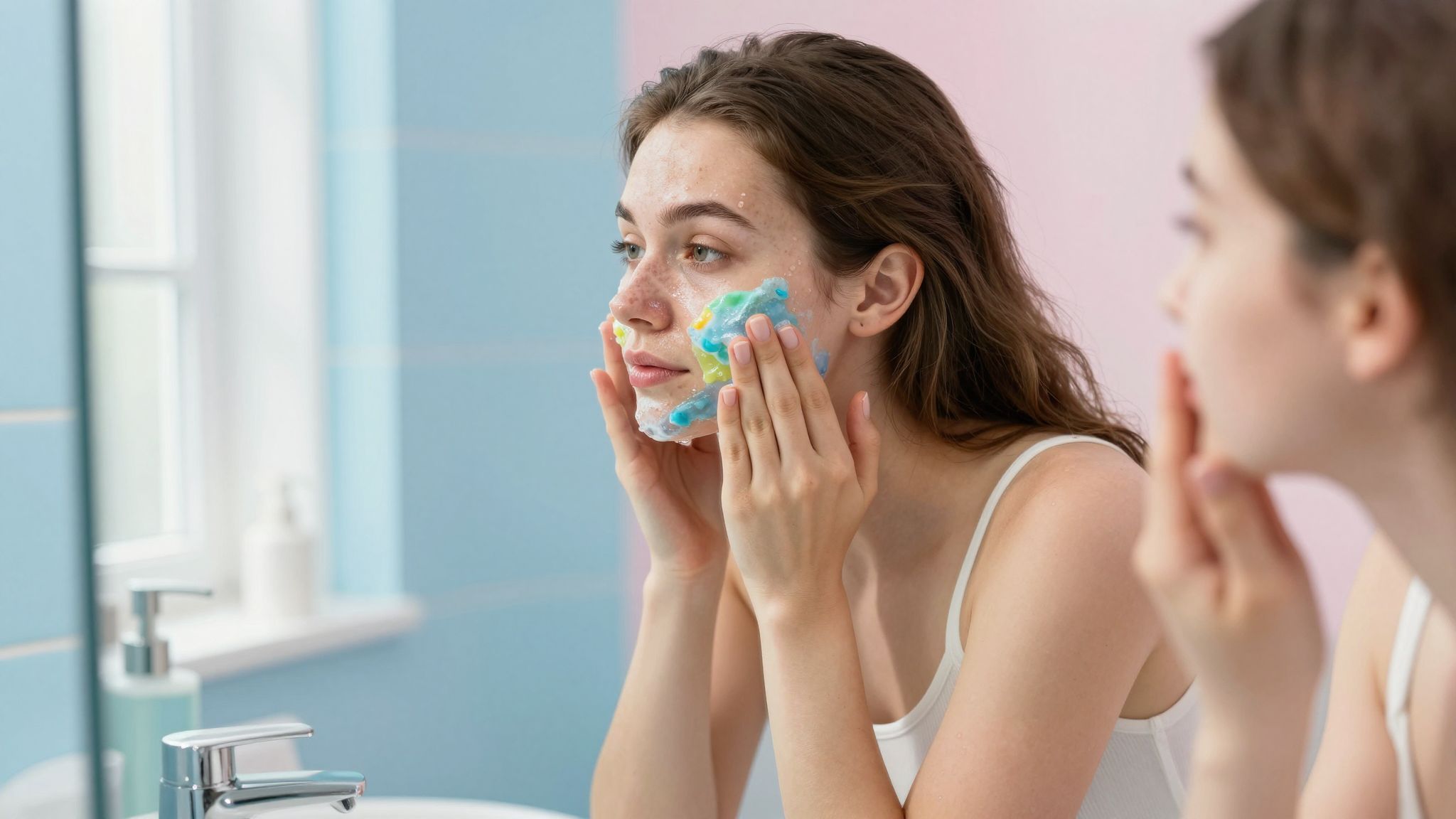 A túltisztítás irritálja a bőrt, és fokozza a pattanásokat.