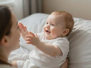 A reggeli ébresztő legédesebb módja: Ezért nyúlkál a babád az arcodhoz ébredéskor