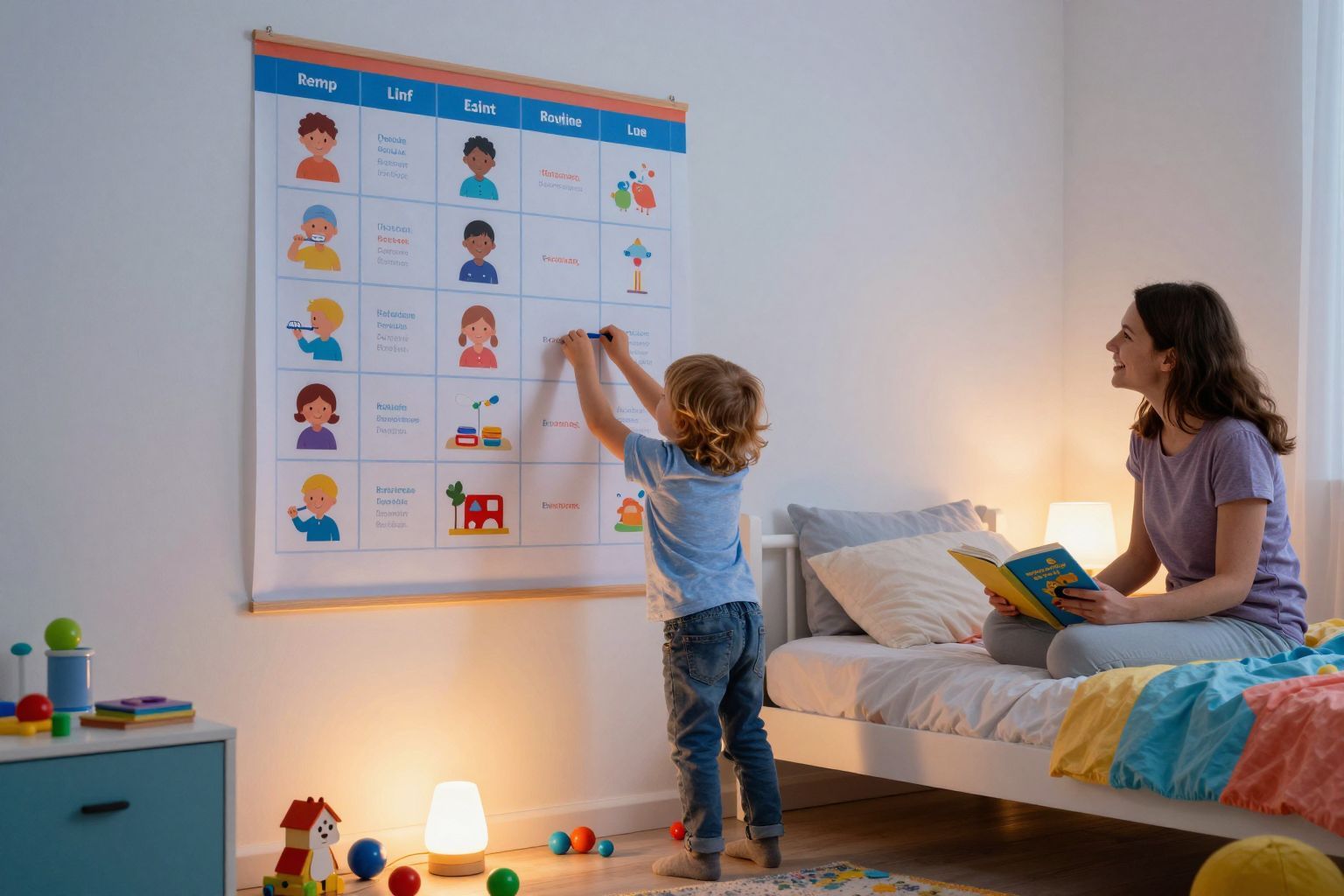 A rutin tábla segít a gyermekek felelősségérzetének fejlesztésében.
