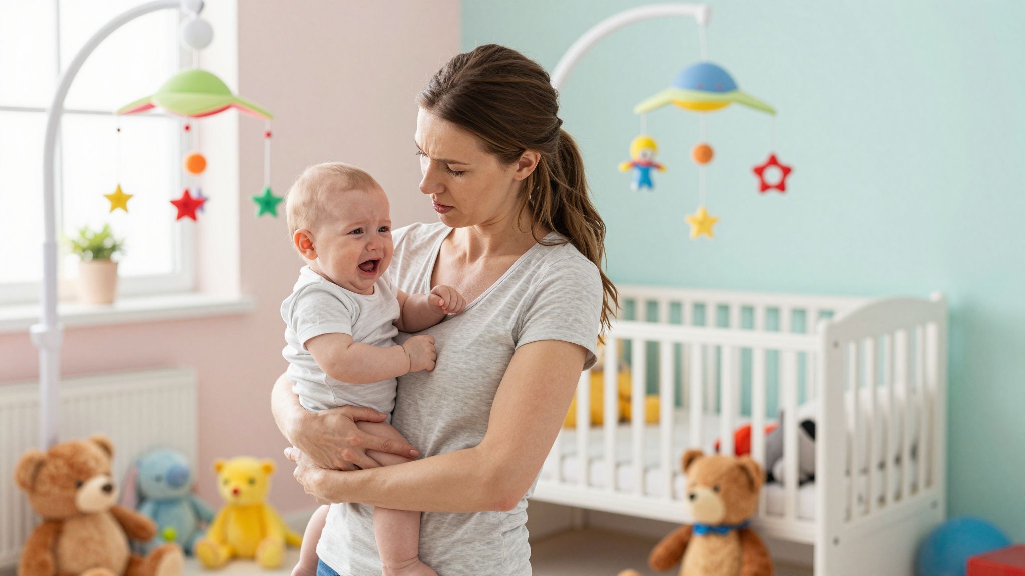 A sírás jelezheti a baba fájdalmát vagy éhségét.