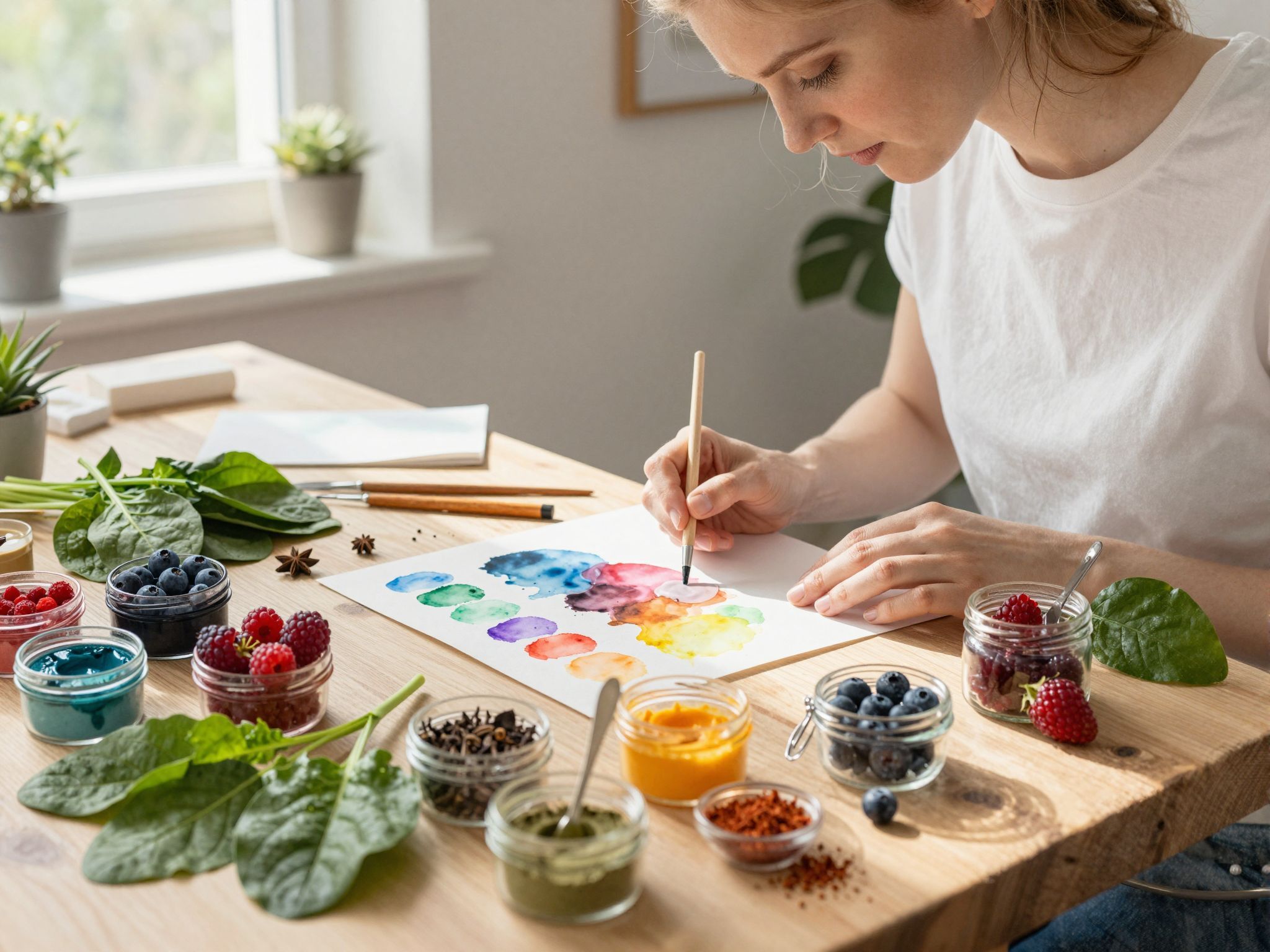 A különböző anyagok keverése élénkebb színeket eredményez.