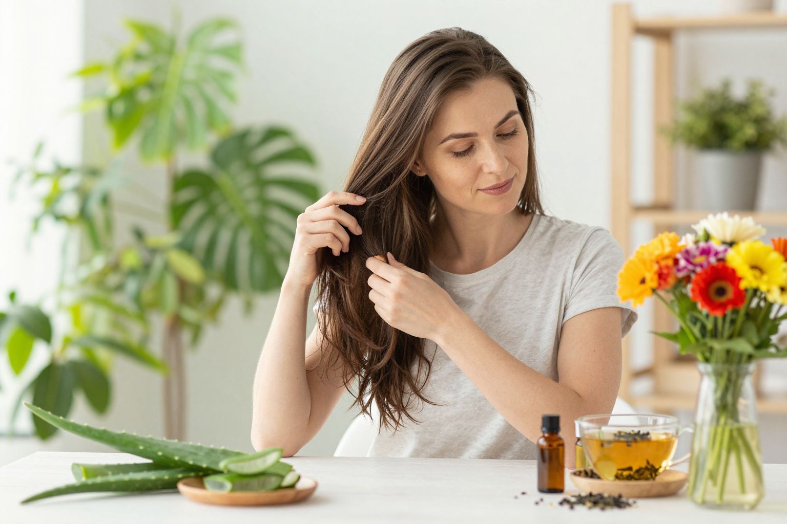 A gyógynövények támogathatják a haj újranövekedését.