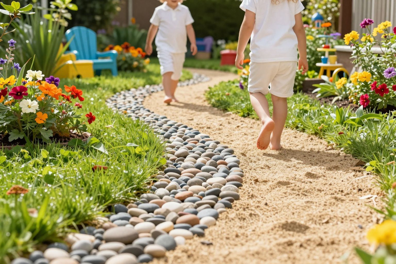 A textúrák felfedezése serkenti a gyerekek érzékeit.