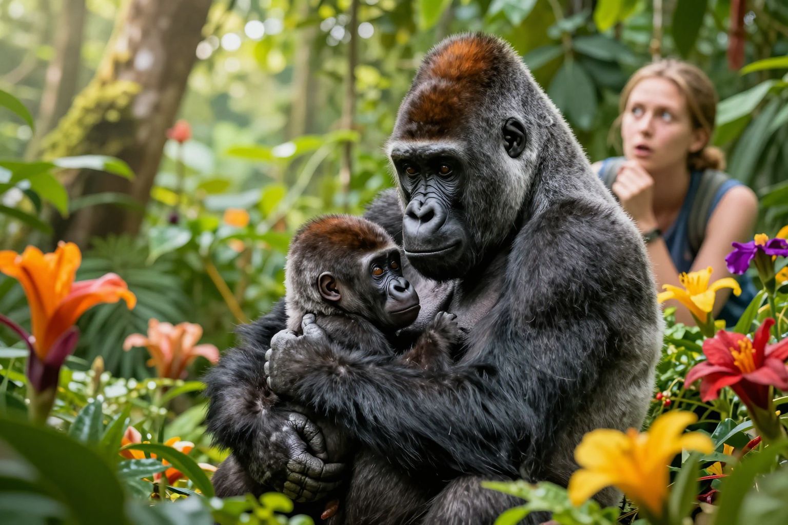 A gorillák fészeképítése erősíti a családi kötelékeket.