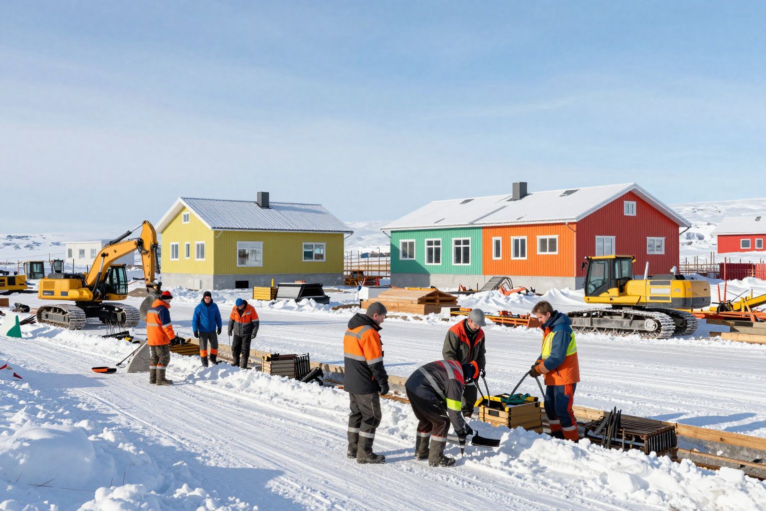 Az örökfagy miatt speciális alapozási technikák szükségesek.