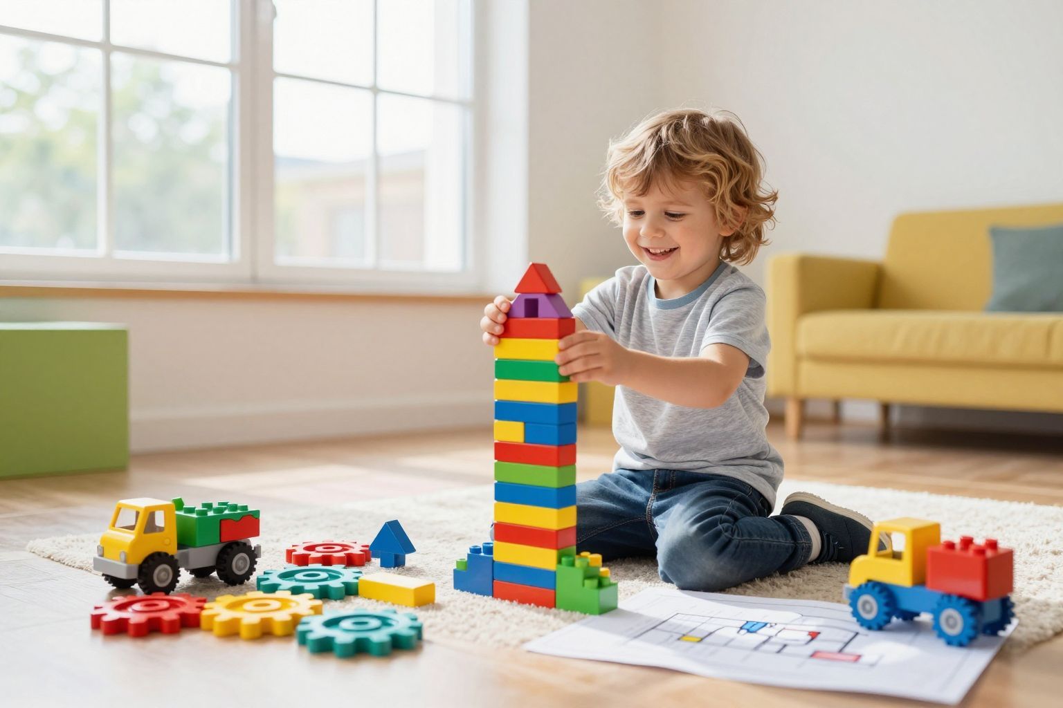 Az építőjátékok fejlesztik a kreativitást és a logikát.
