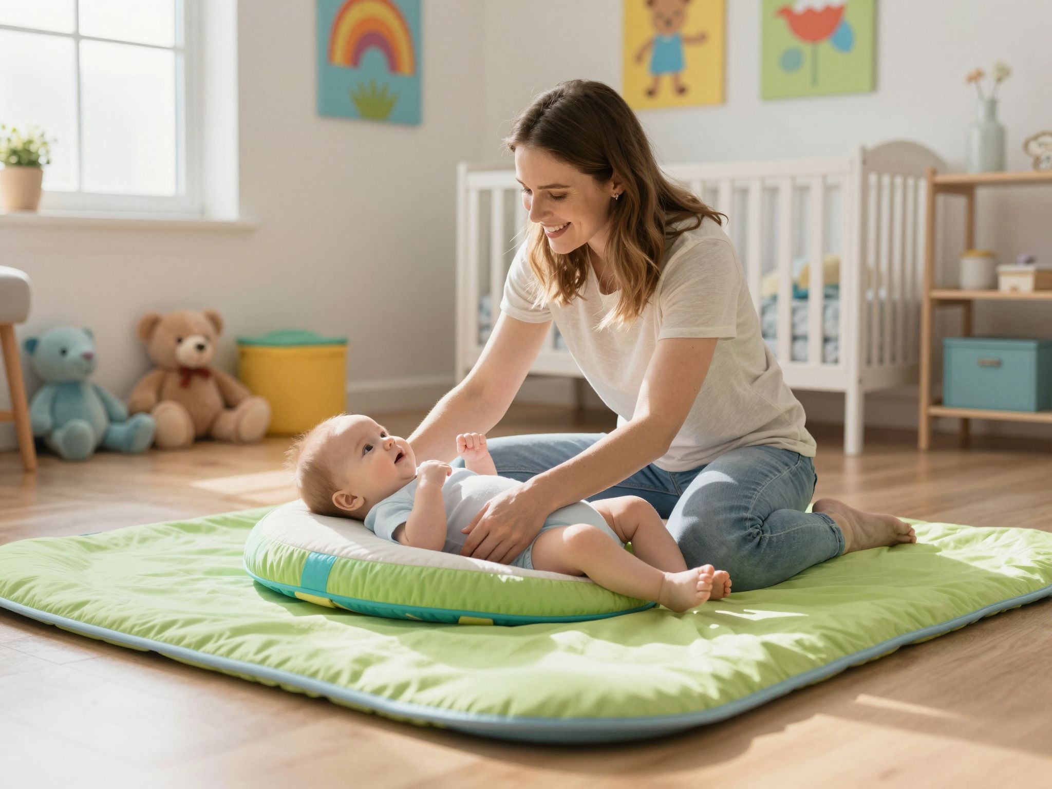 A hason fekvés segíti a baba motoros fejlődését.