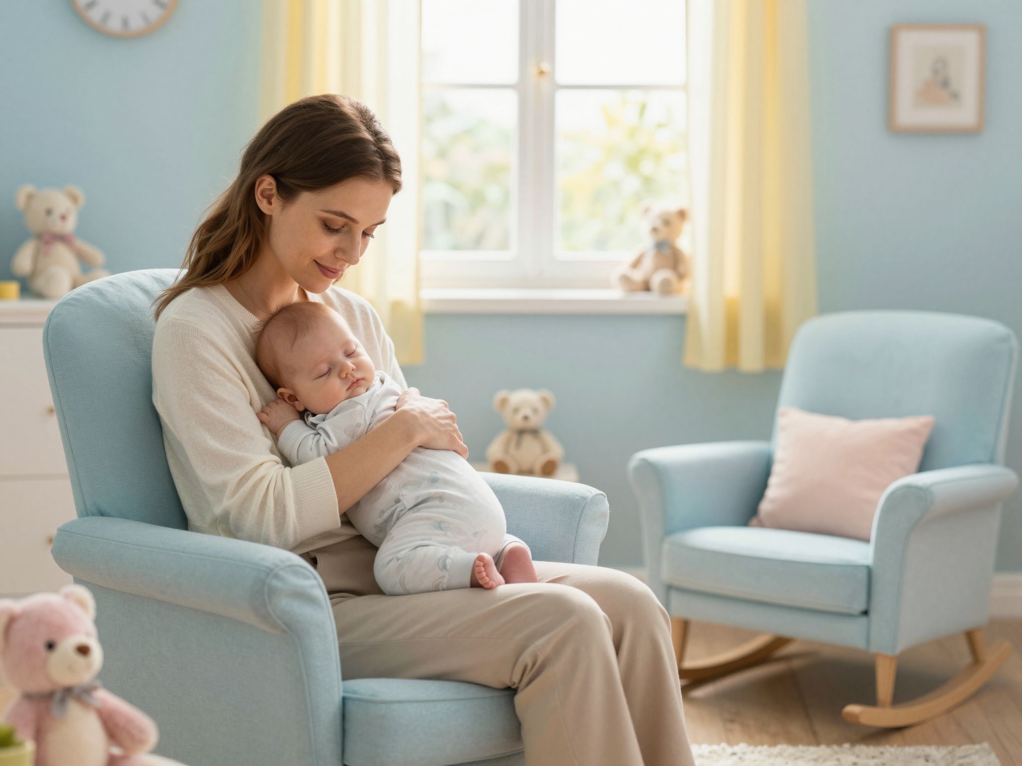 A baba megnyugtatásához a ringatás és a zene segít.