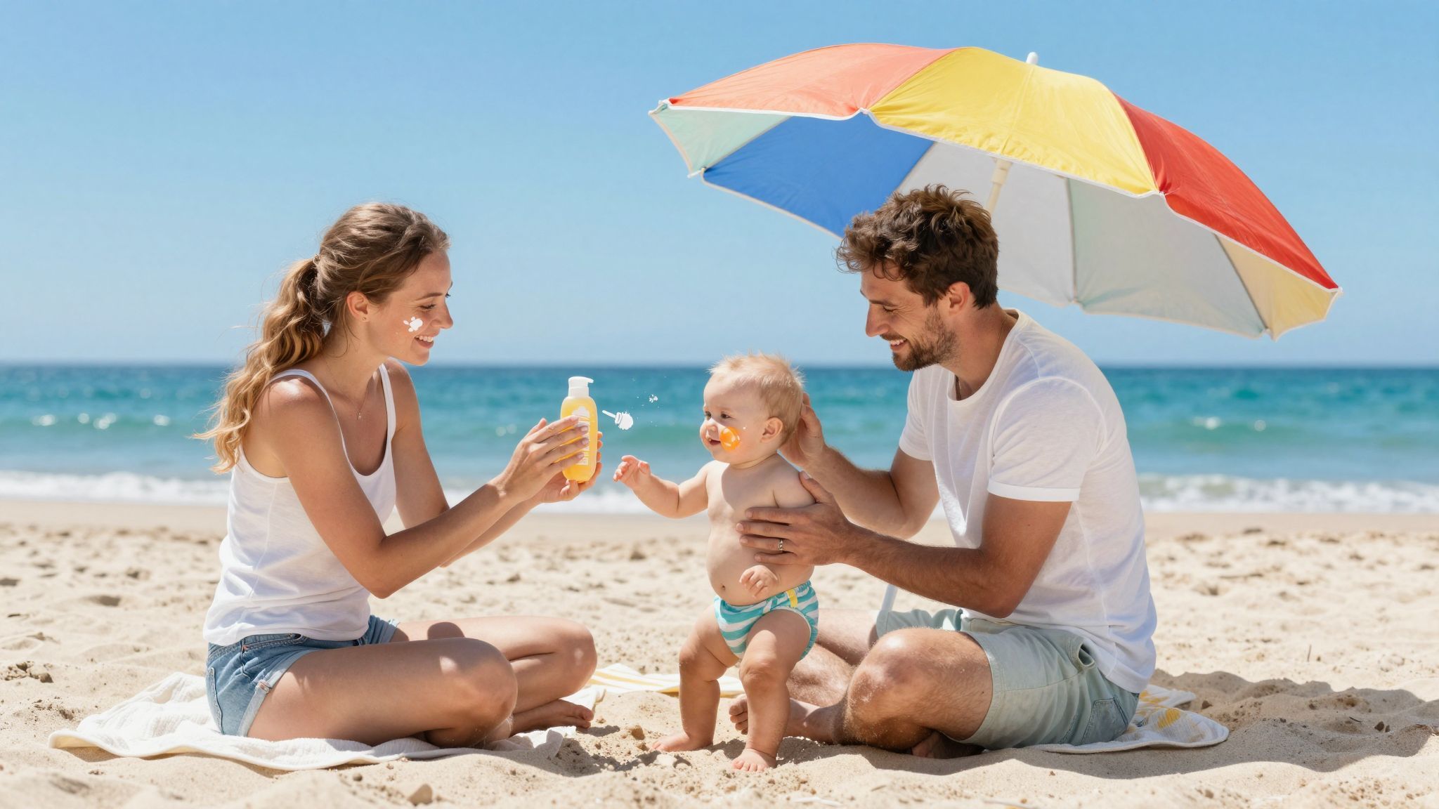 Használj 50 faktoros napvédőt babáknak, bőrük érzékeny!