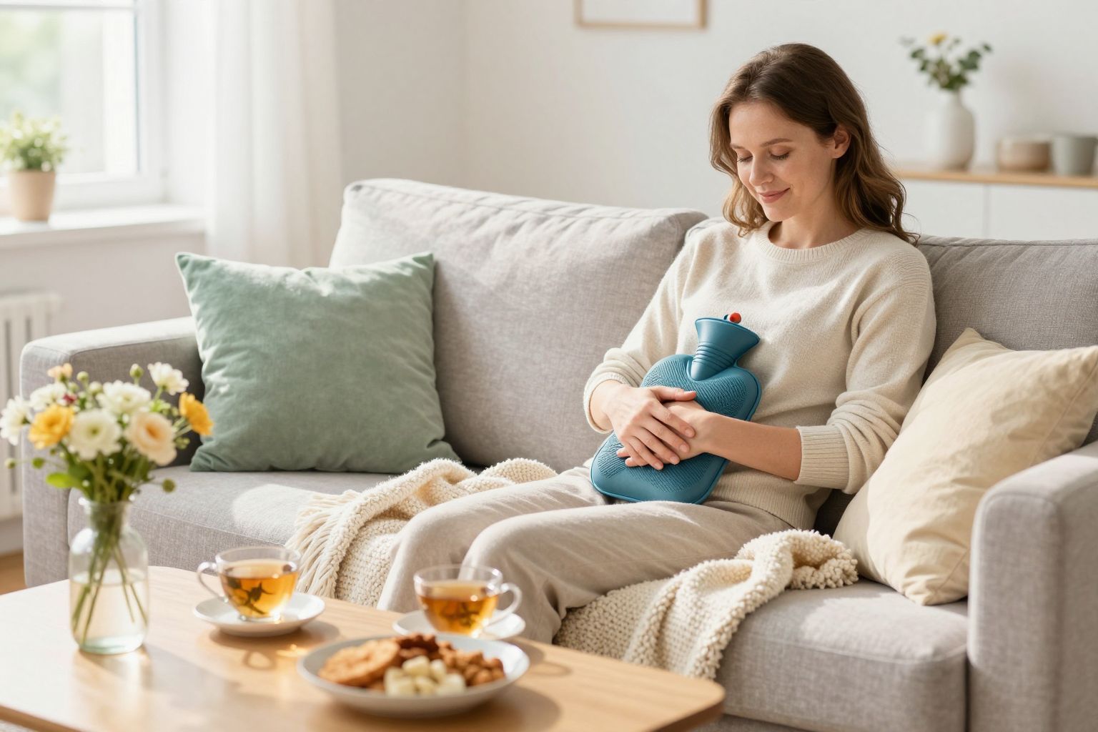 A meleg víz segíthet a görcsök enyhítésében.