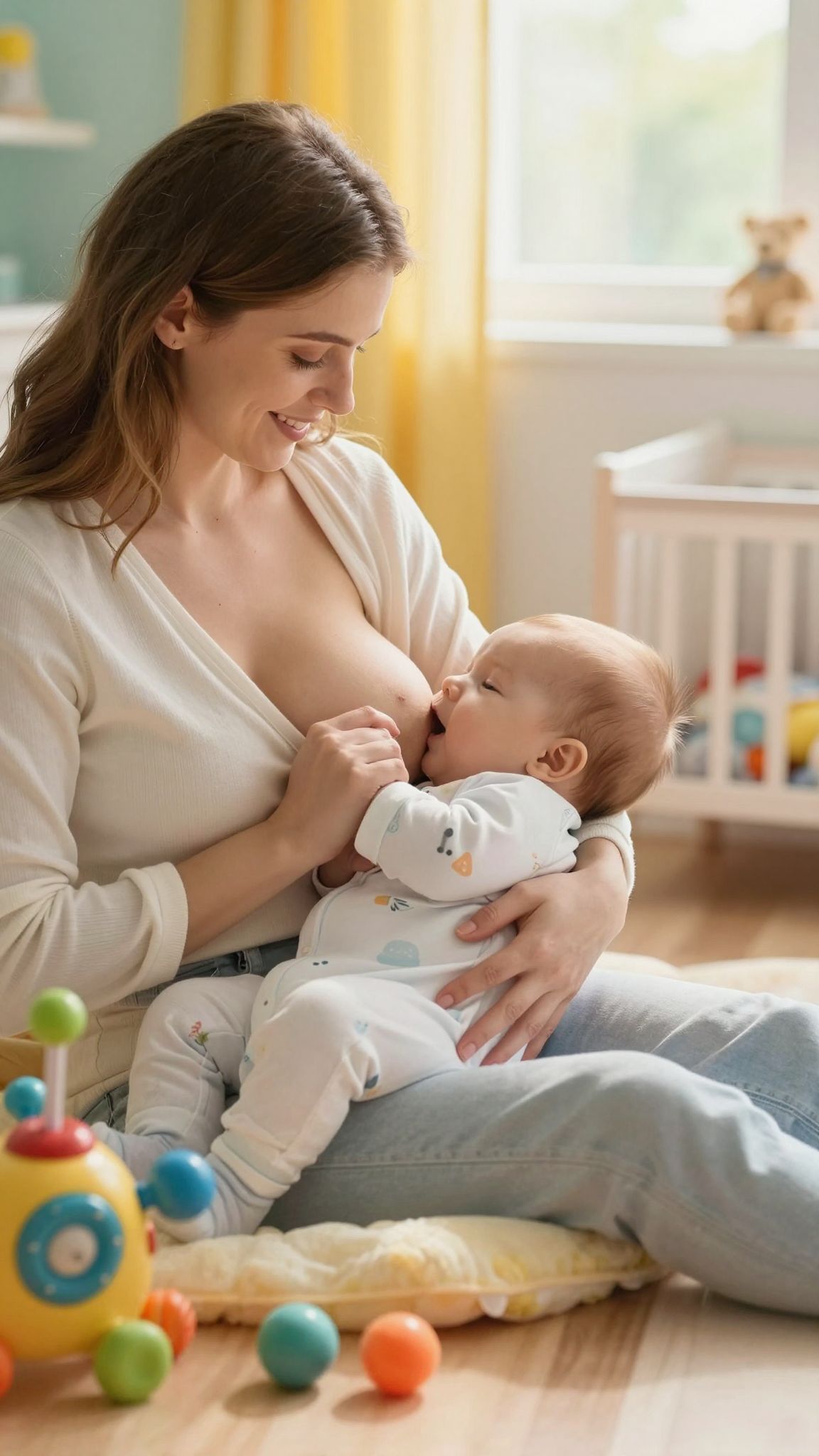 A kényelmes etetés segíthet a baba hasfájásán.