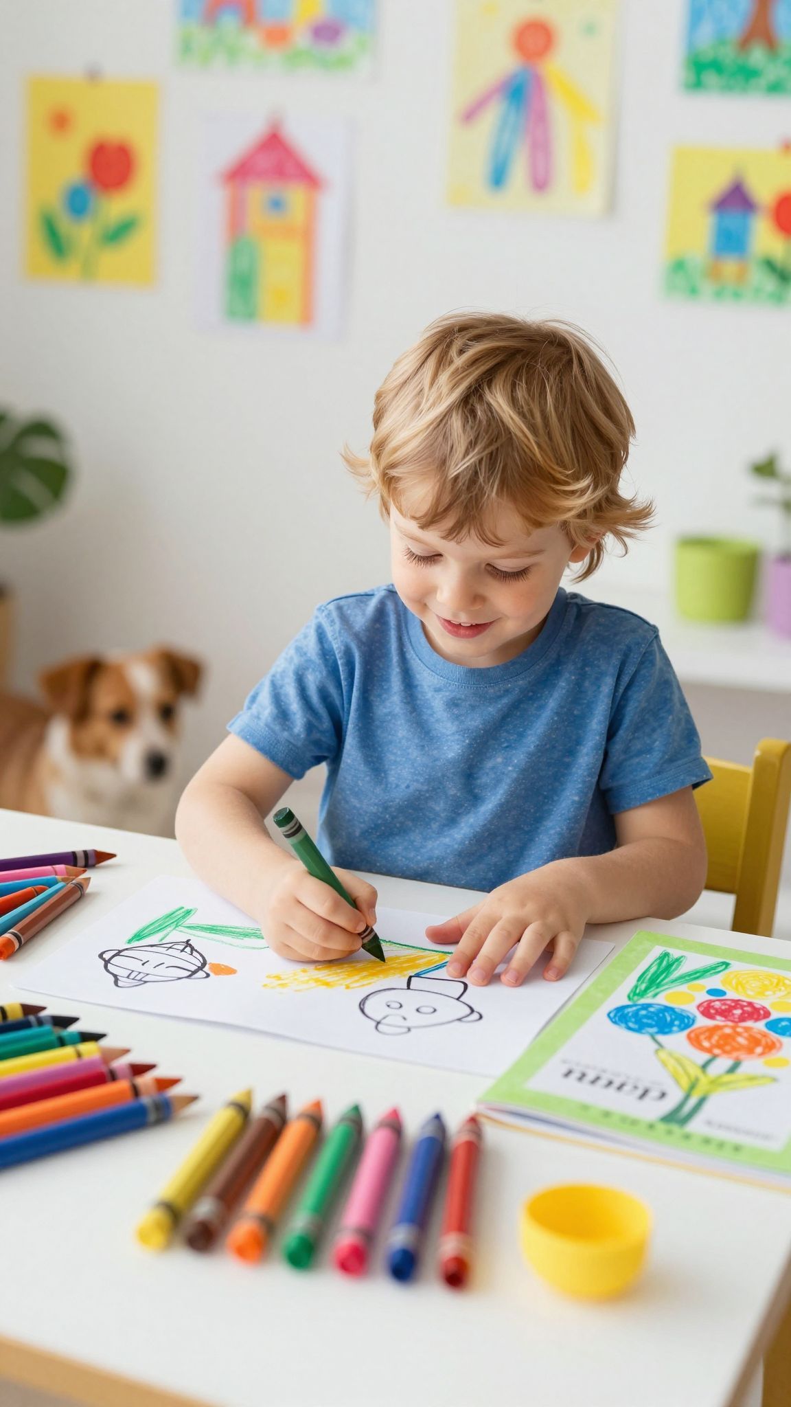 Próbálj ki különböző anyagokat, például vízfestéket vagy krétát!