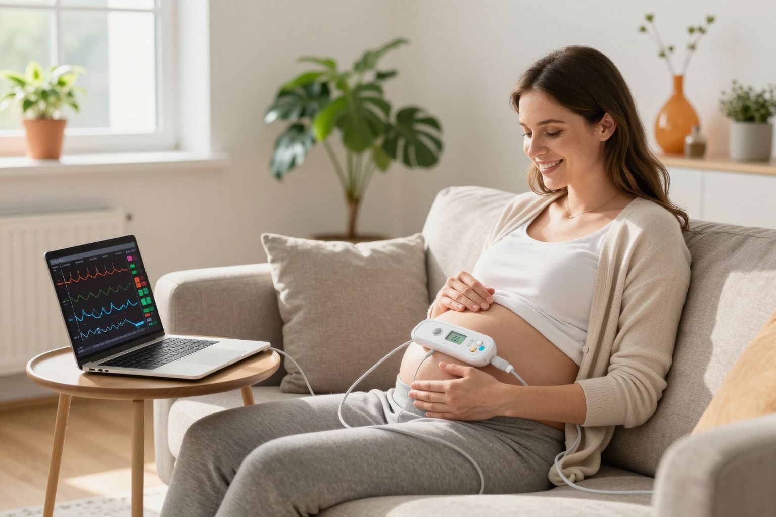 A tele-CTG otthoni használata kényelmes és biztonságos megoldás.