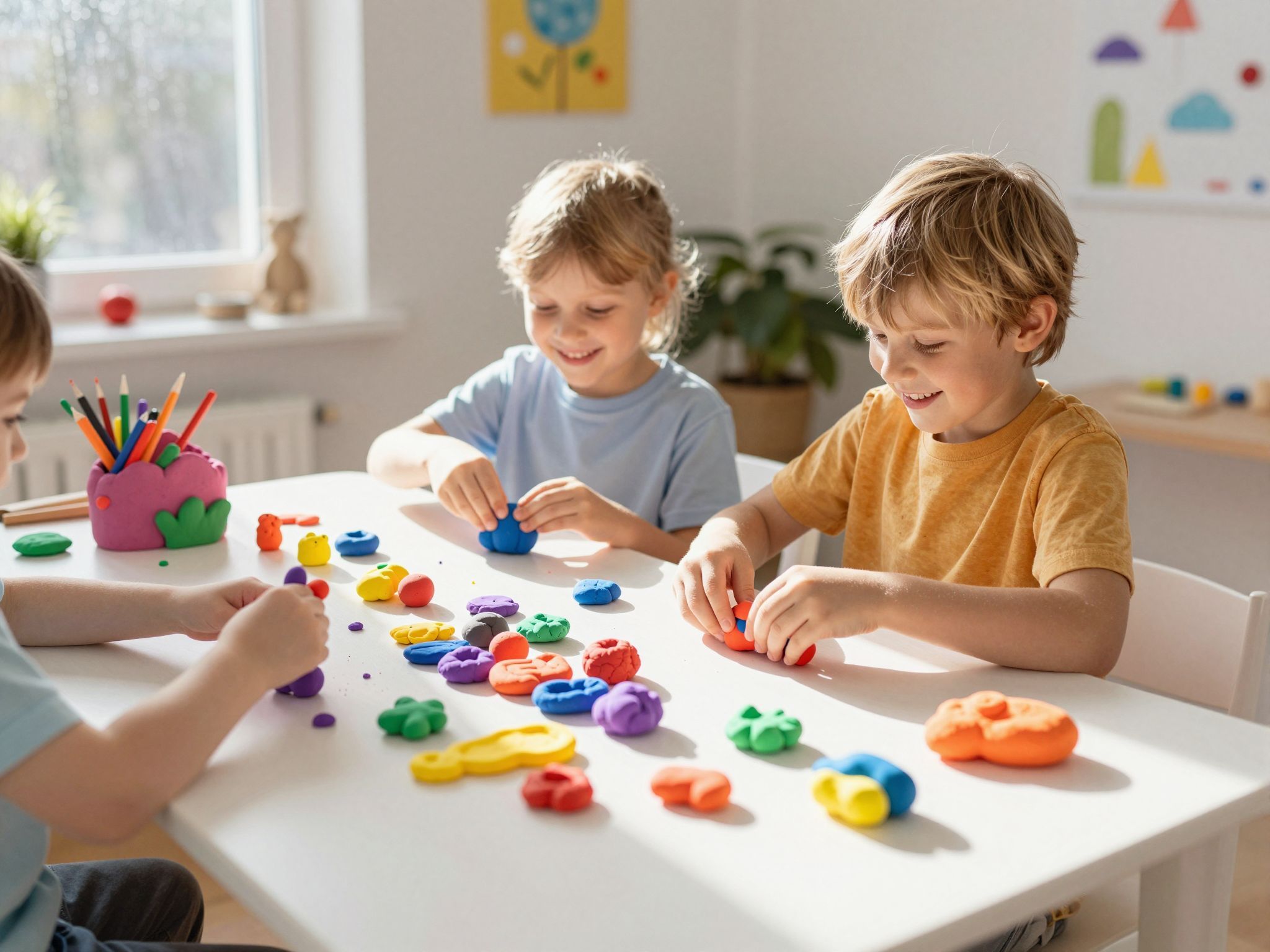 A gyurma fejleszti a kreativitást és a motorikus készségeket.