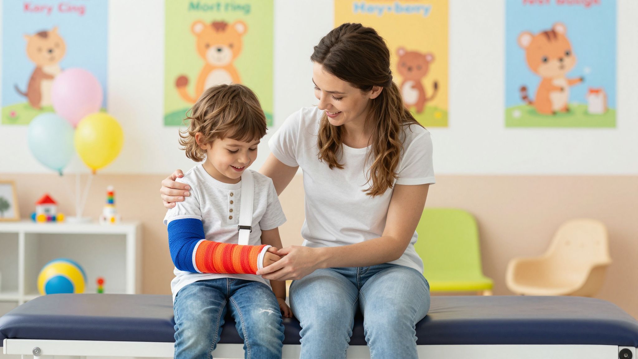 A törés csecsemőknél és óvodásoknál különleges kezelést igényel.