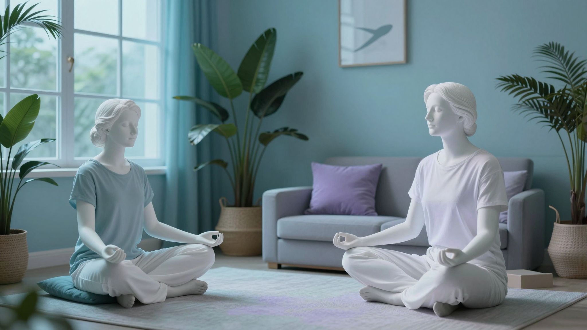 A hideg színek csökkentik a stresszt és fokozzák a nyugalmat.