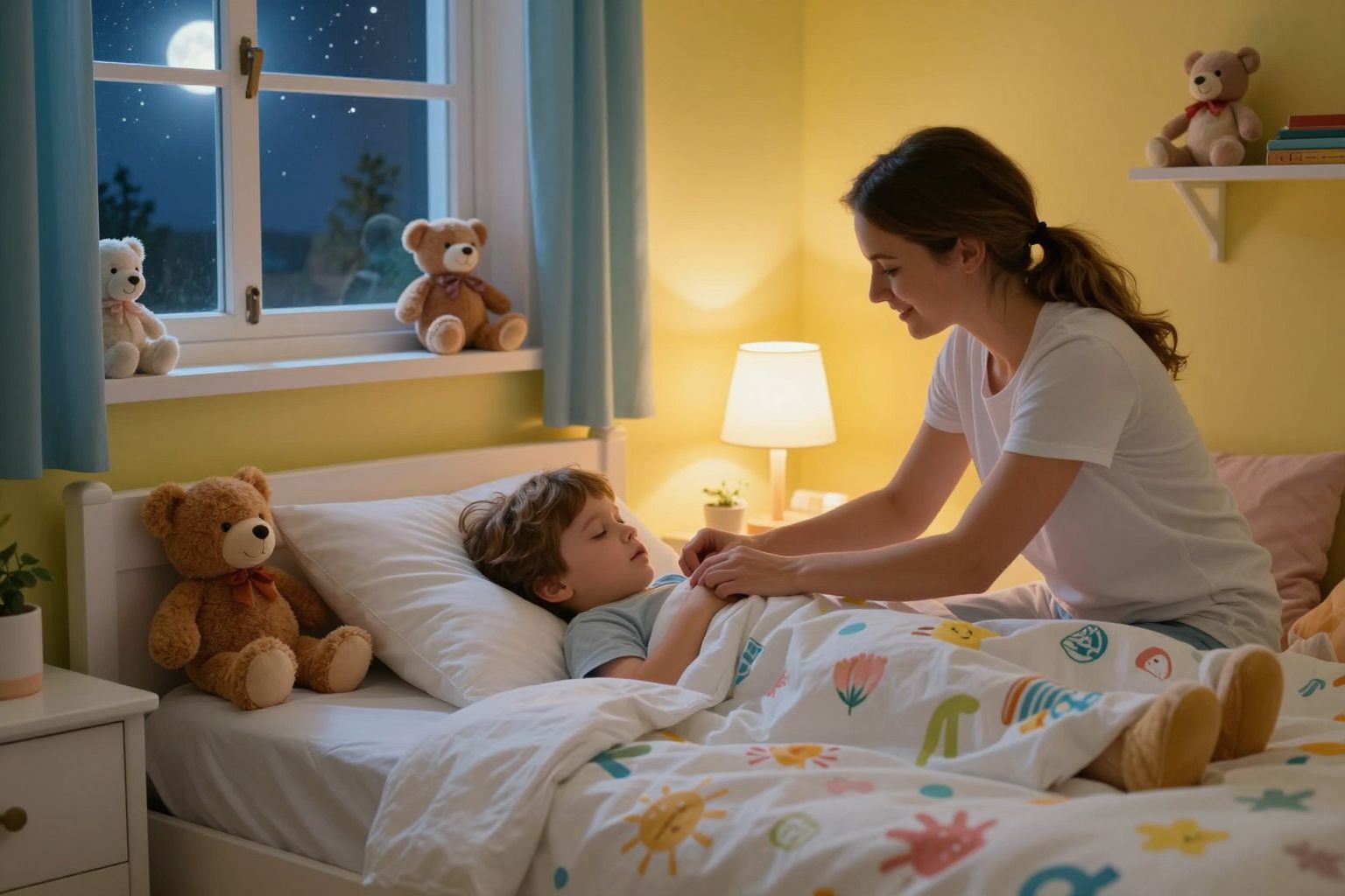 A rendszeres alvásritmus segíti a gyermekek fejlődését.