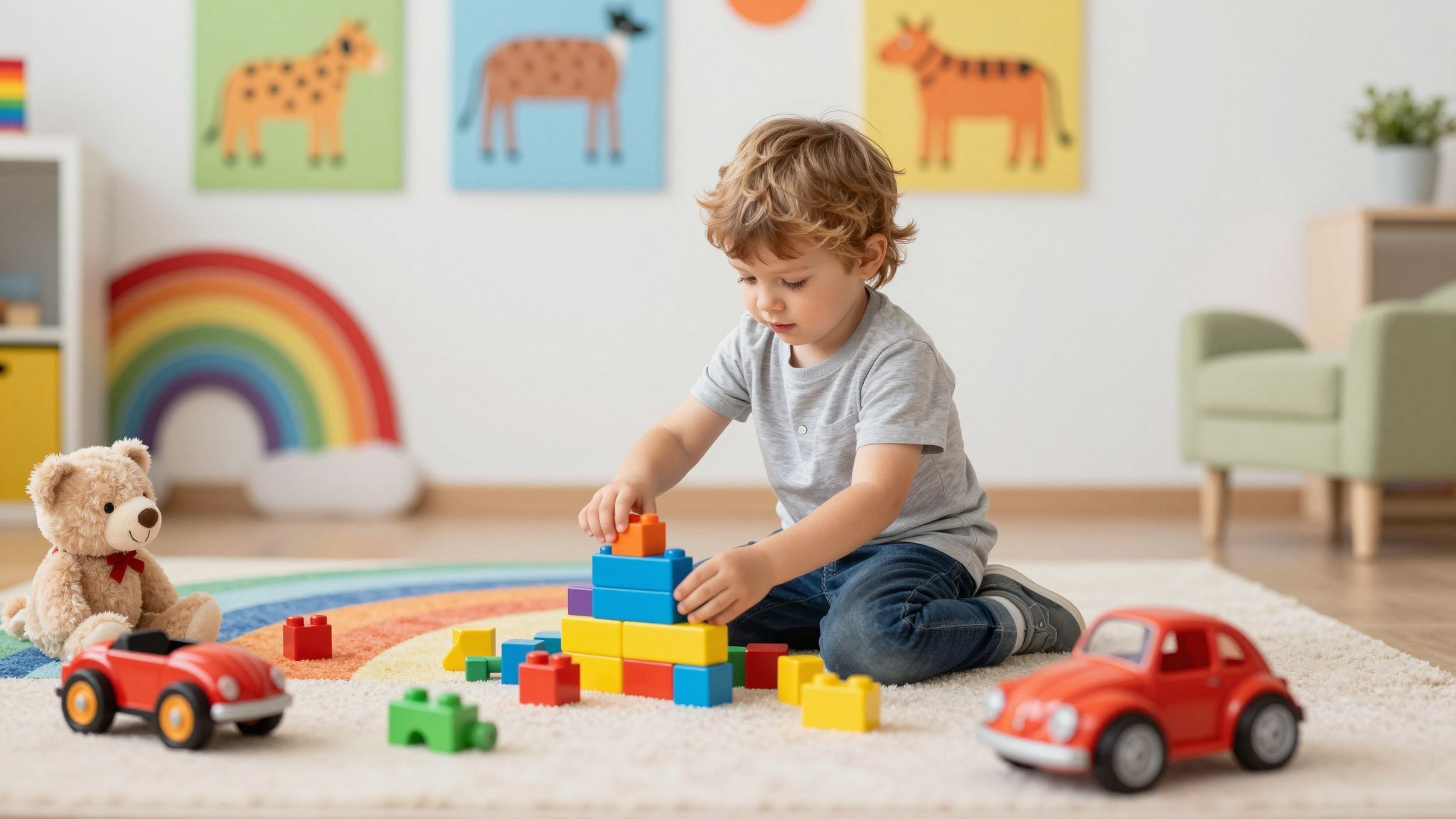 A kreatív játékok fejlesztik a 4 évesek képzeletét.