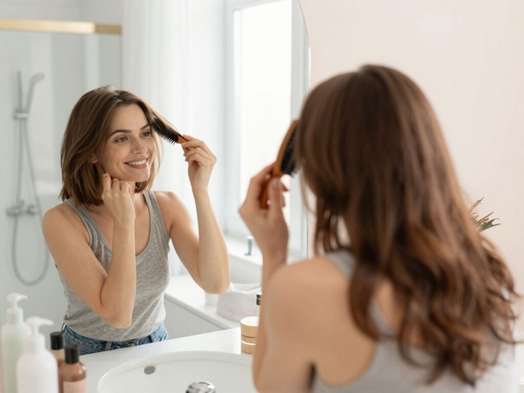 Rövidebb, szállongó hajszálak szülés után: így ápold és formázd őket helyesen