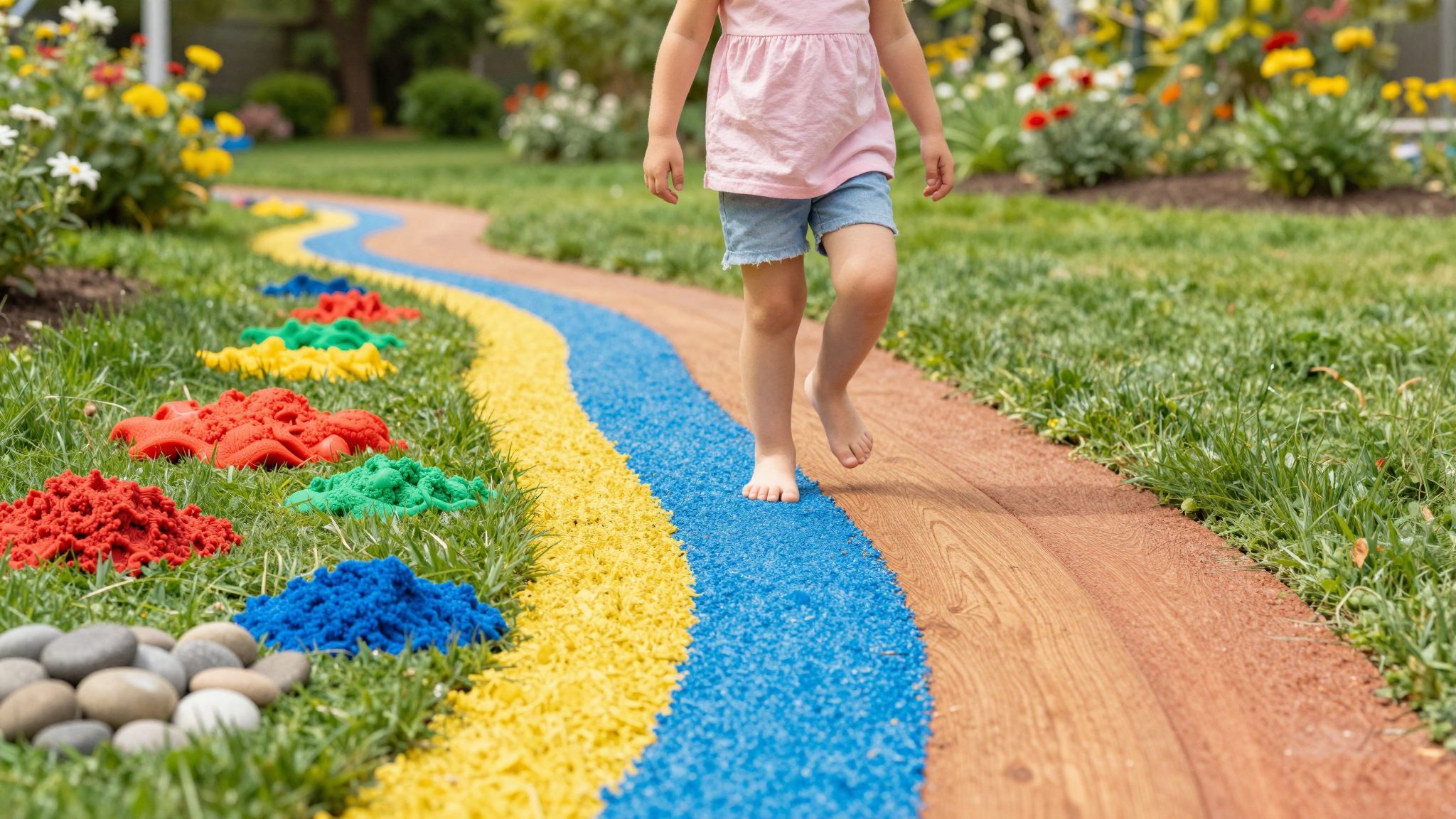 A szenzoros ösvények segítik a speciális igényű gyermekek fejlődését.