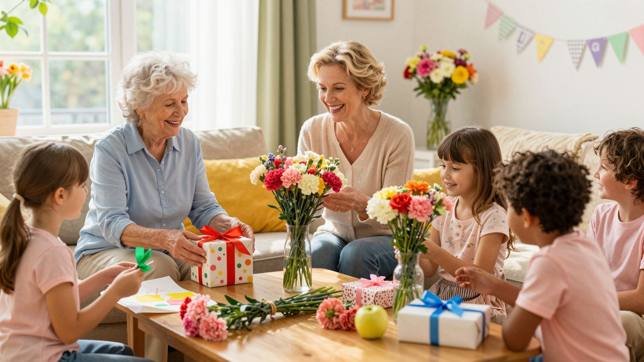 A Szegfűk szimbolizálták a szeretetet és emlékezést.