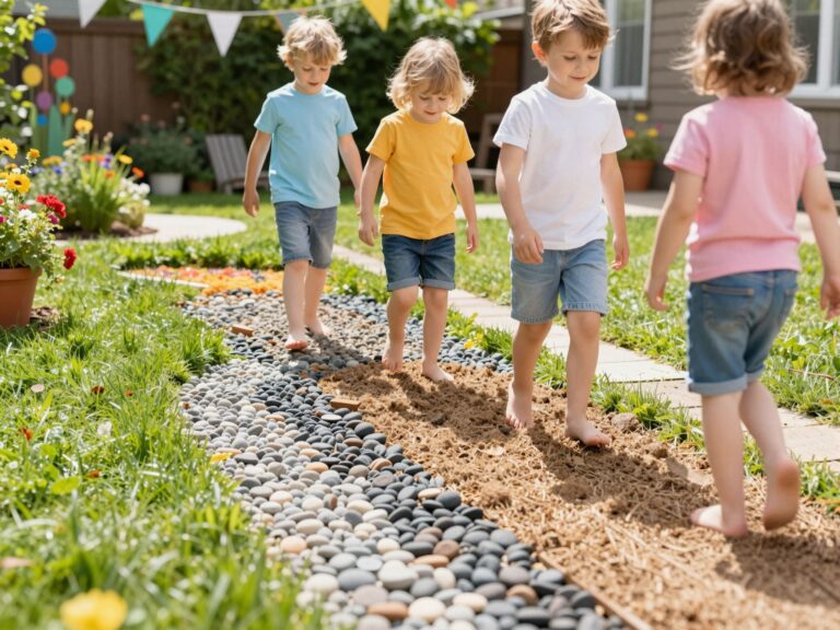 Szenzoros ösvény készítése otthon: élmény és fejlesztés mezítláb