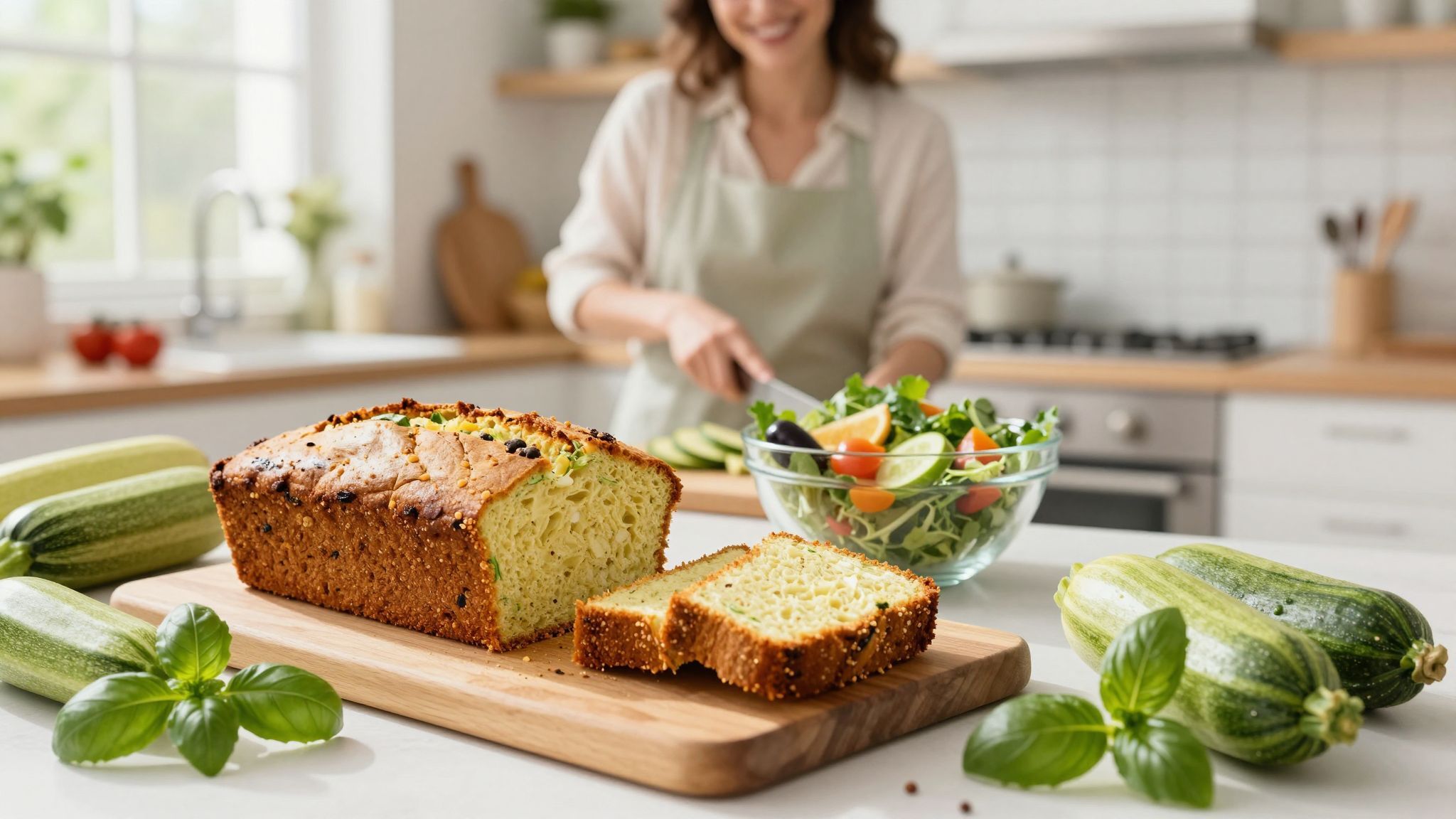 A cukkini kenyér alacsony kalóriatartalmú és tápanyagban gazdag.