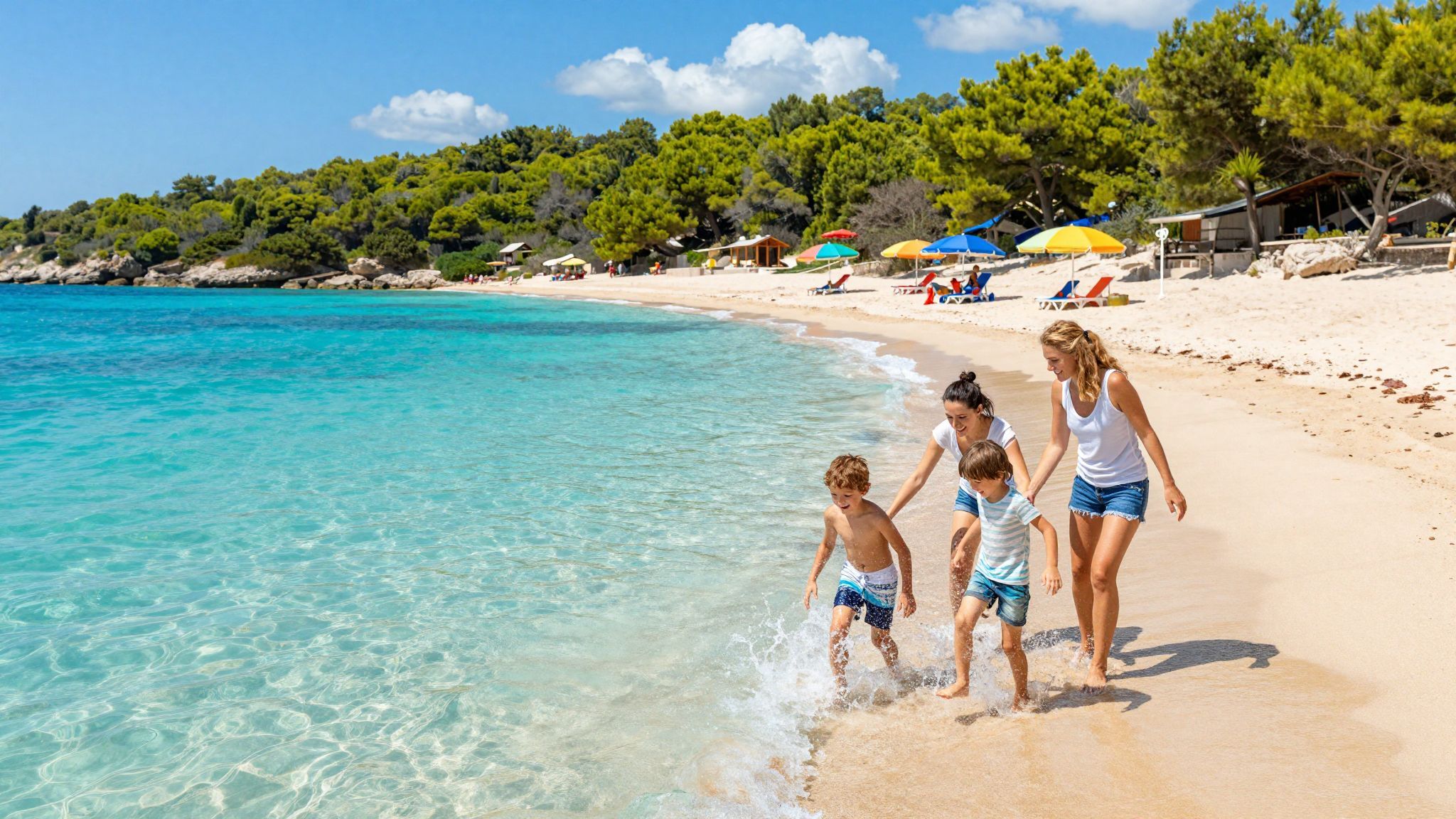 Lopar strandján a homokos part ideális gyerekeknek.