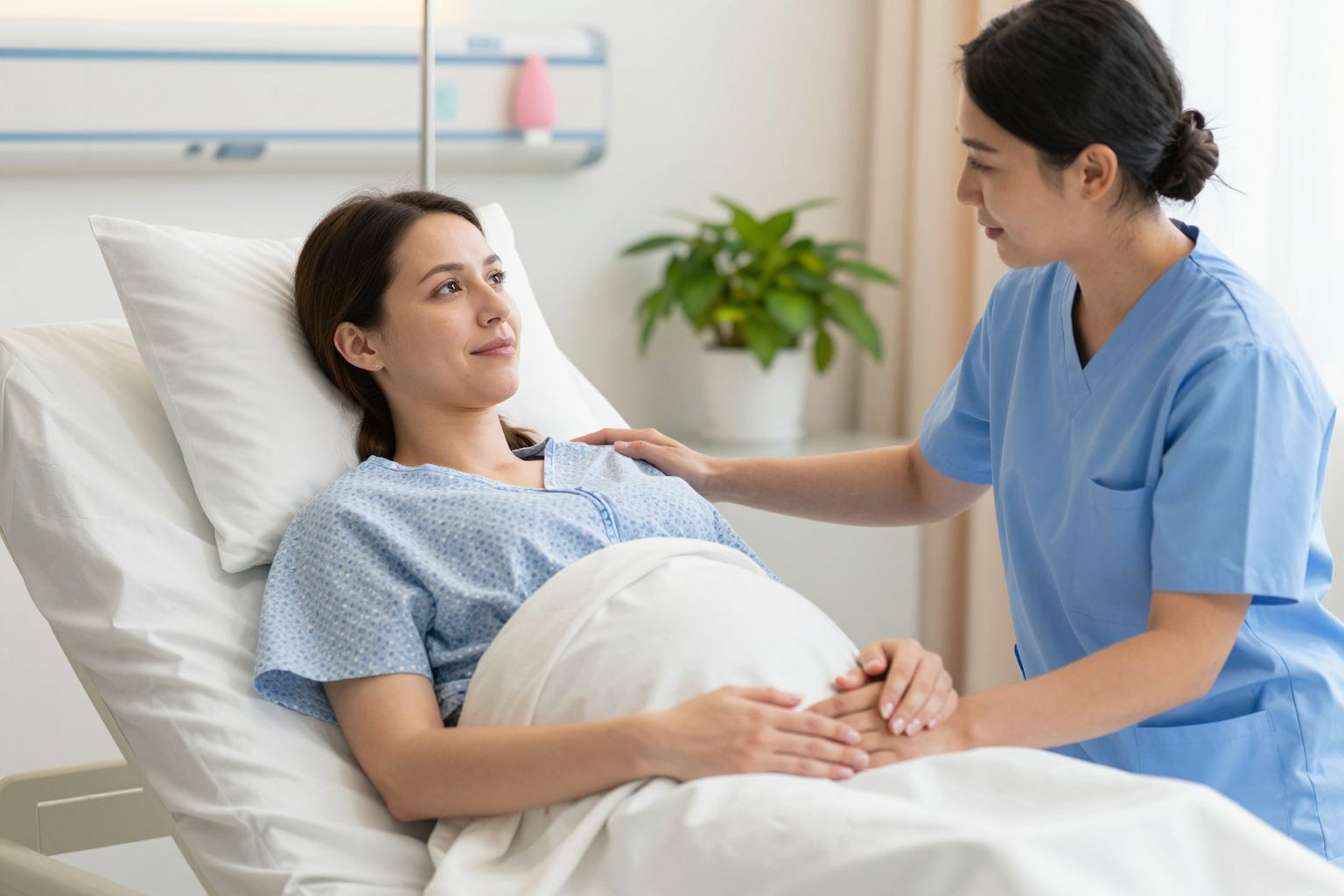 A fiziológiás szülés csökkenti a beavatkozások szükségességét.