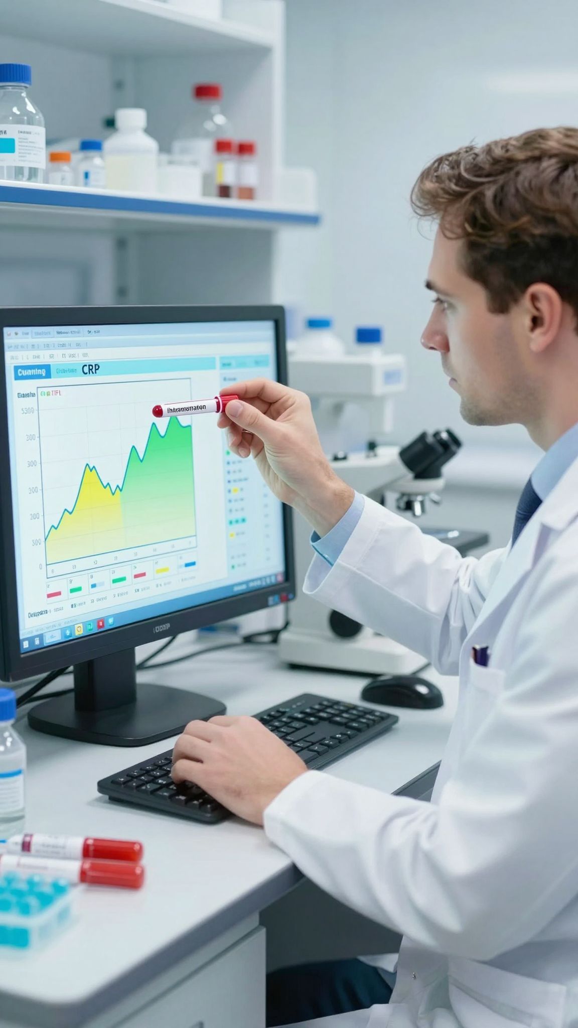 A magas CRP szint gyulladást jelez a szervezetben.