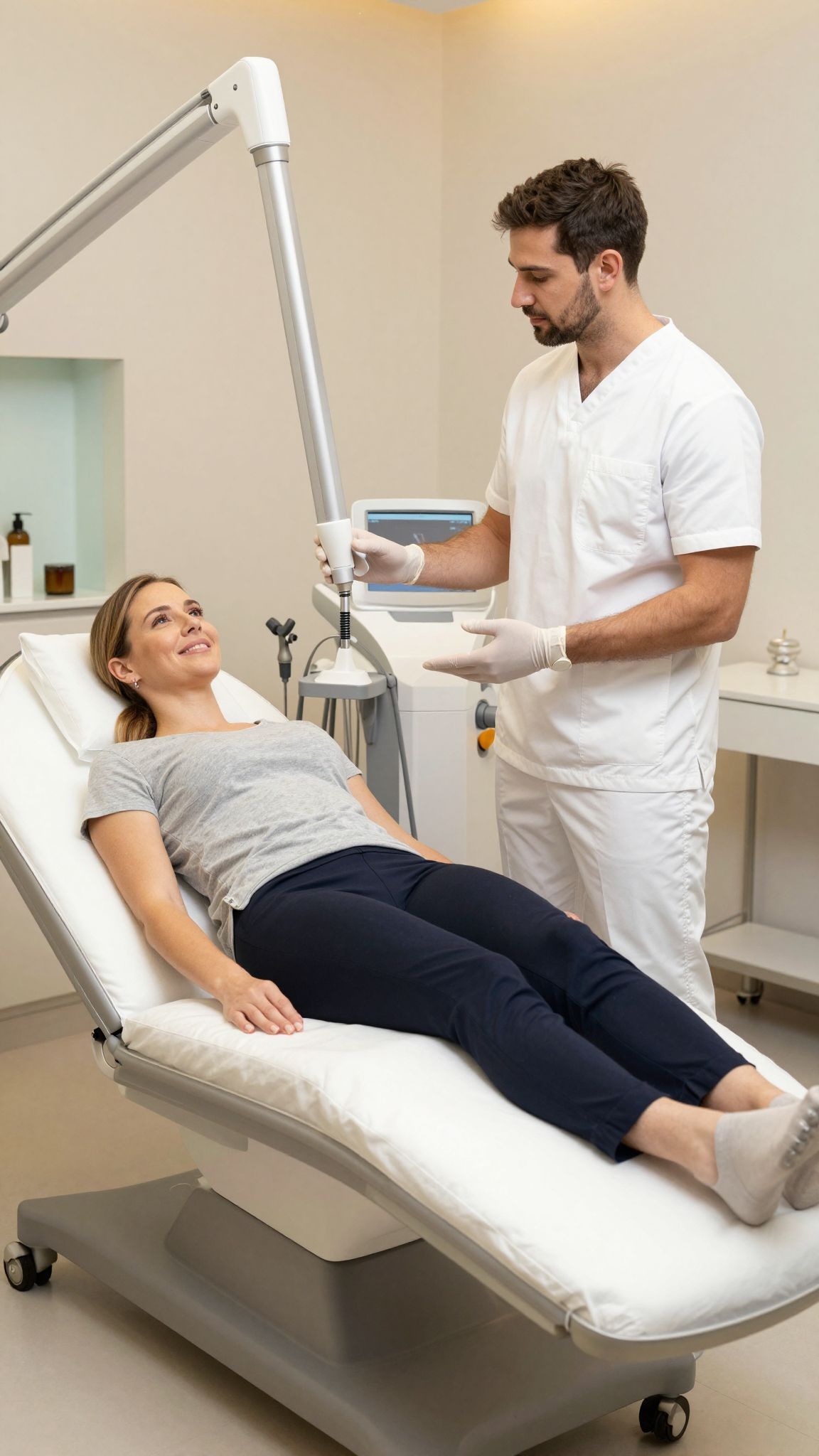 A lézeres kezelés segíthet a striák csökkentésében.