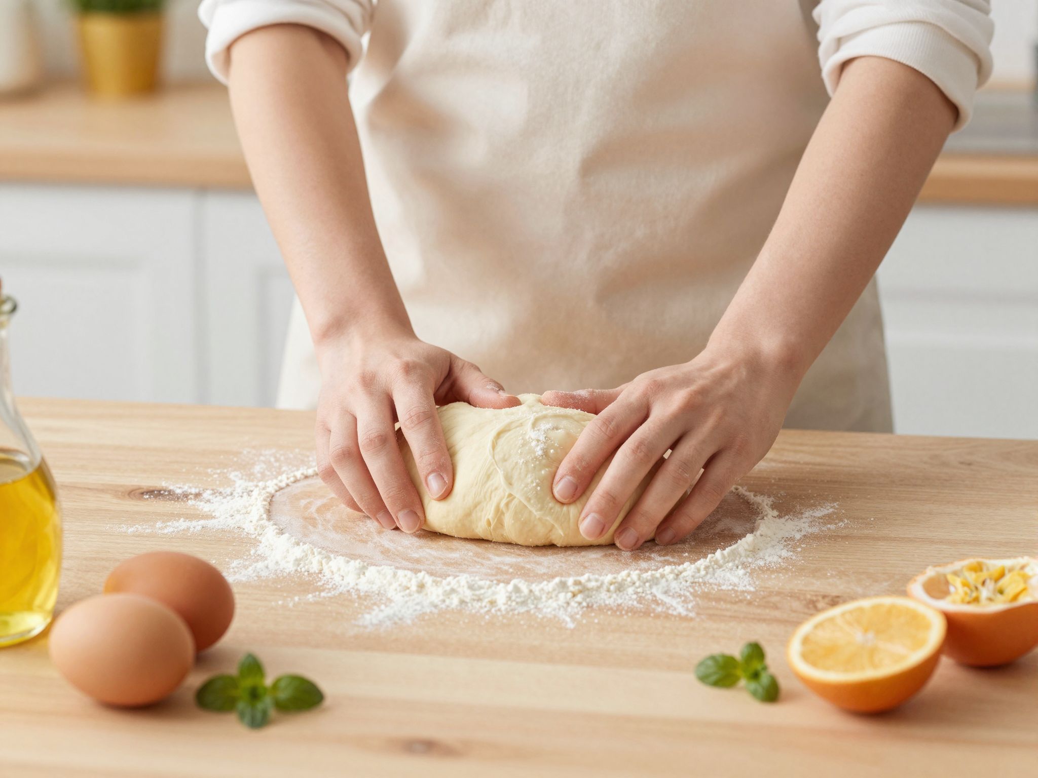 A dagasztás során a glutén biztosítja a tésztát.
