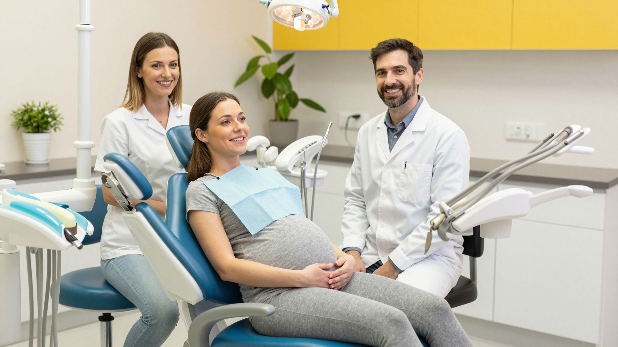 A terhesség alatt a fogorvosi látogatást a második trimeszterben javasolják.