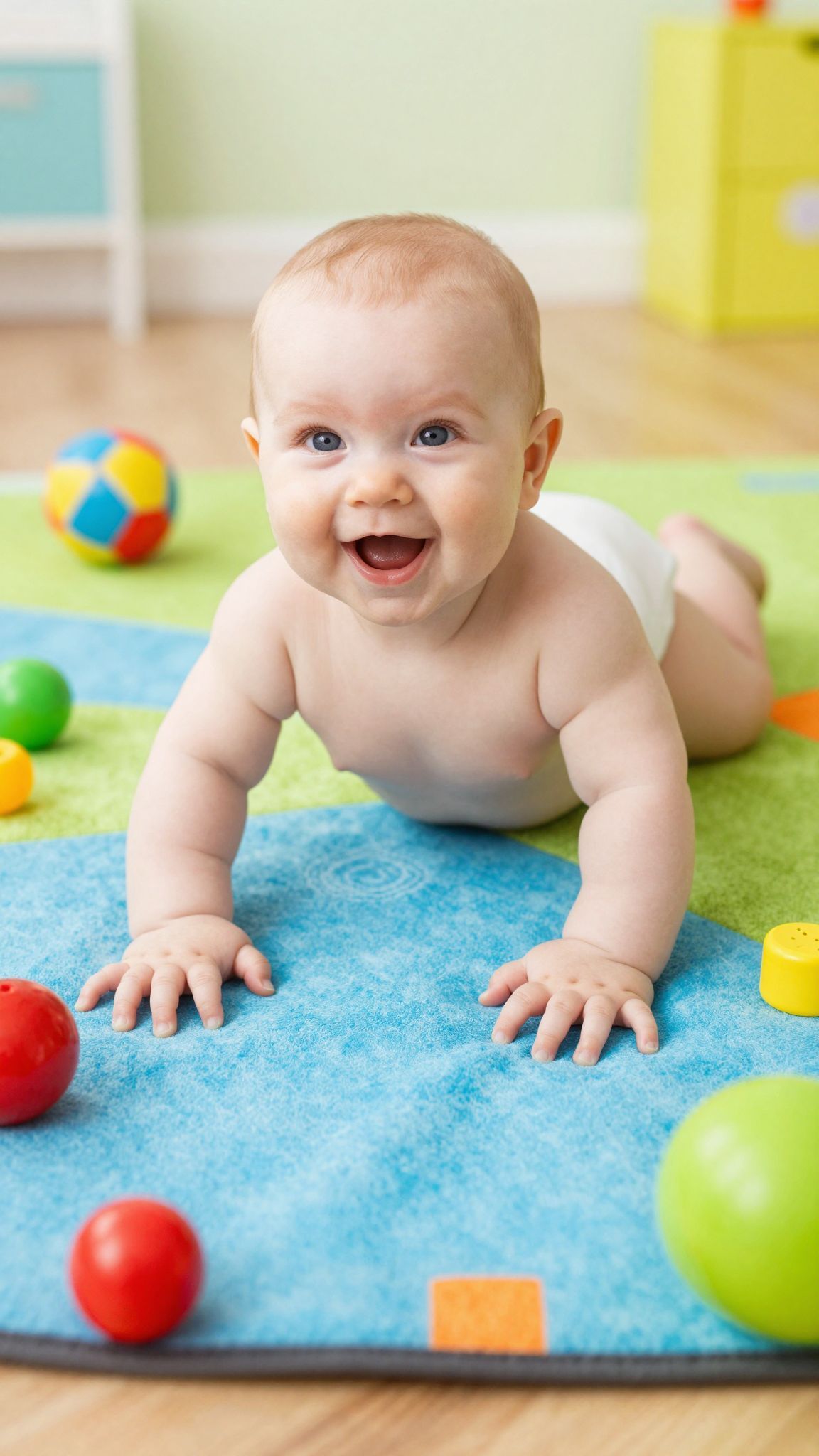 A hasról hátra forgás fejleszti a baba motoros készségeit.