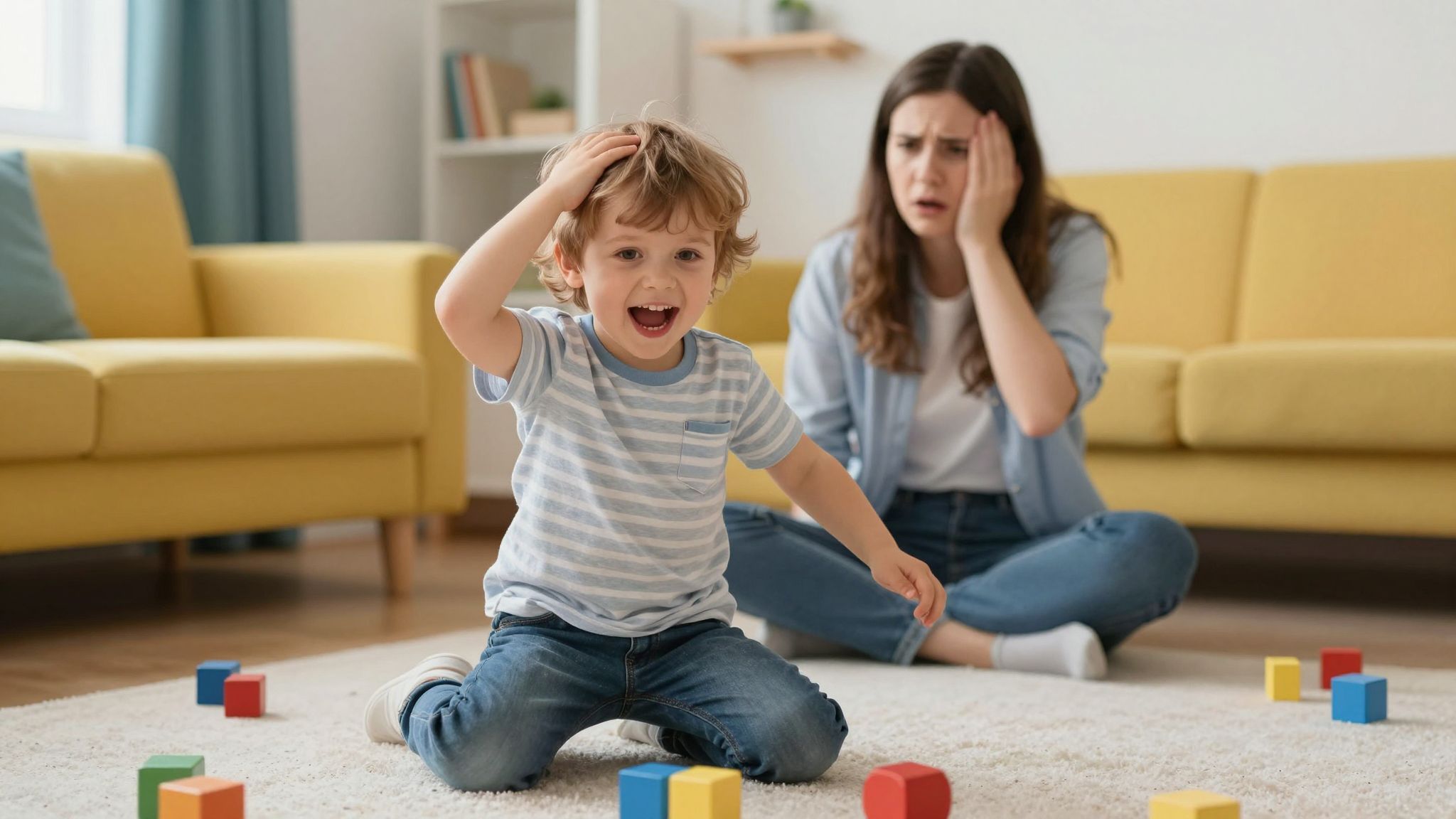 A hiszti a gyerekek alváshiányának gyakori jele lehet.