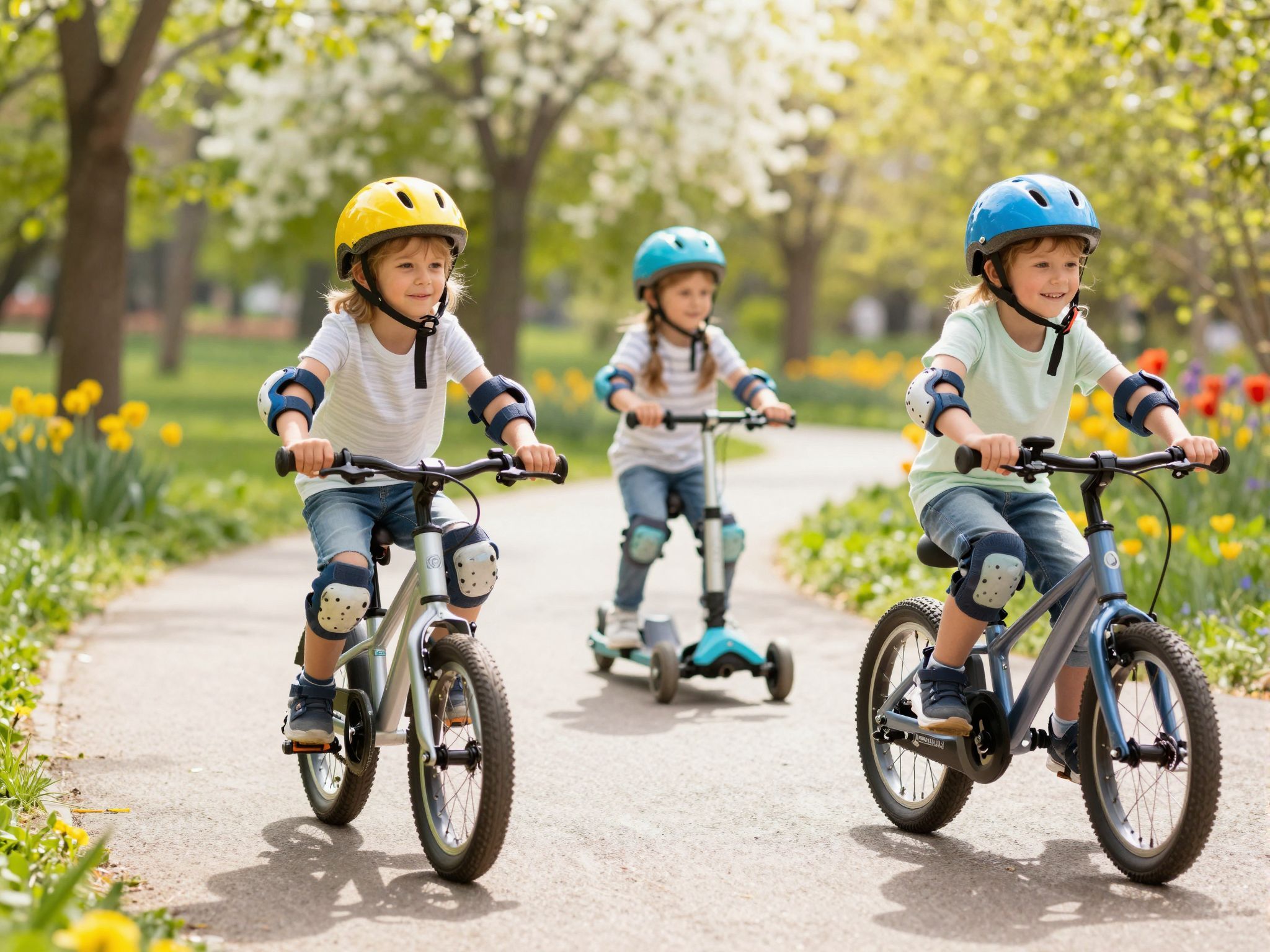 A kerékpárosoknak és rollereseknek kötelező a bukósisak használata.