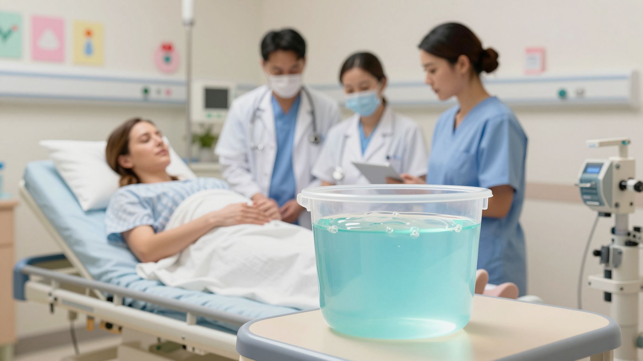 A magzatvíz színe fontos a magzat egészségének értékeléséhez.