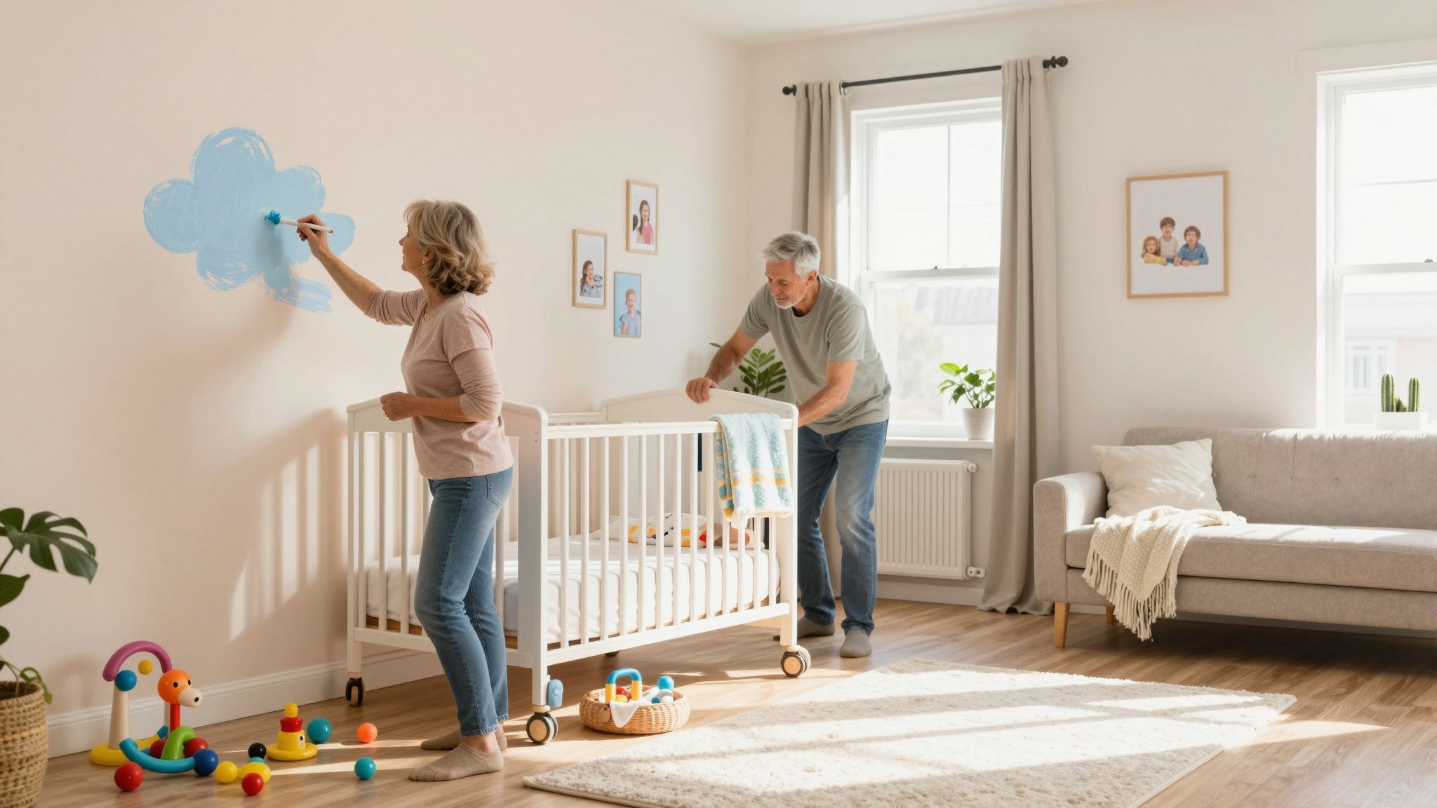A nagyszülők támogatása csökkenti a stresszt a várakozáskor.