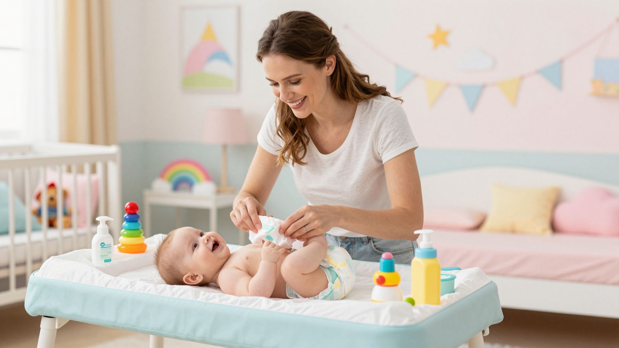 A pelenkacsere időben megelőzi a bőr irritációját.