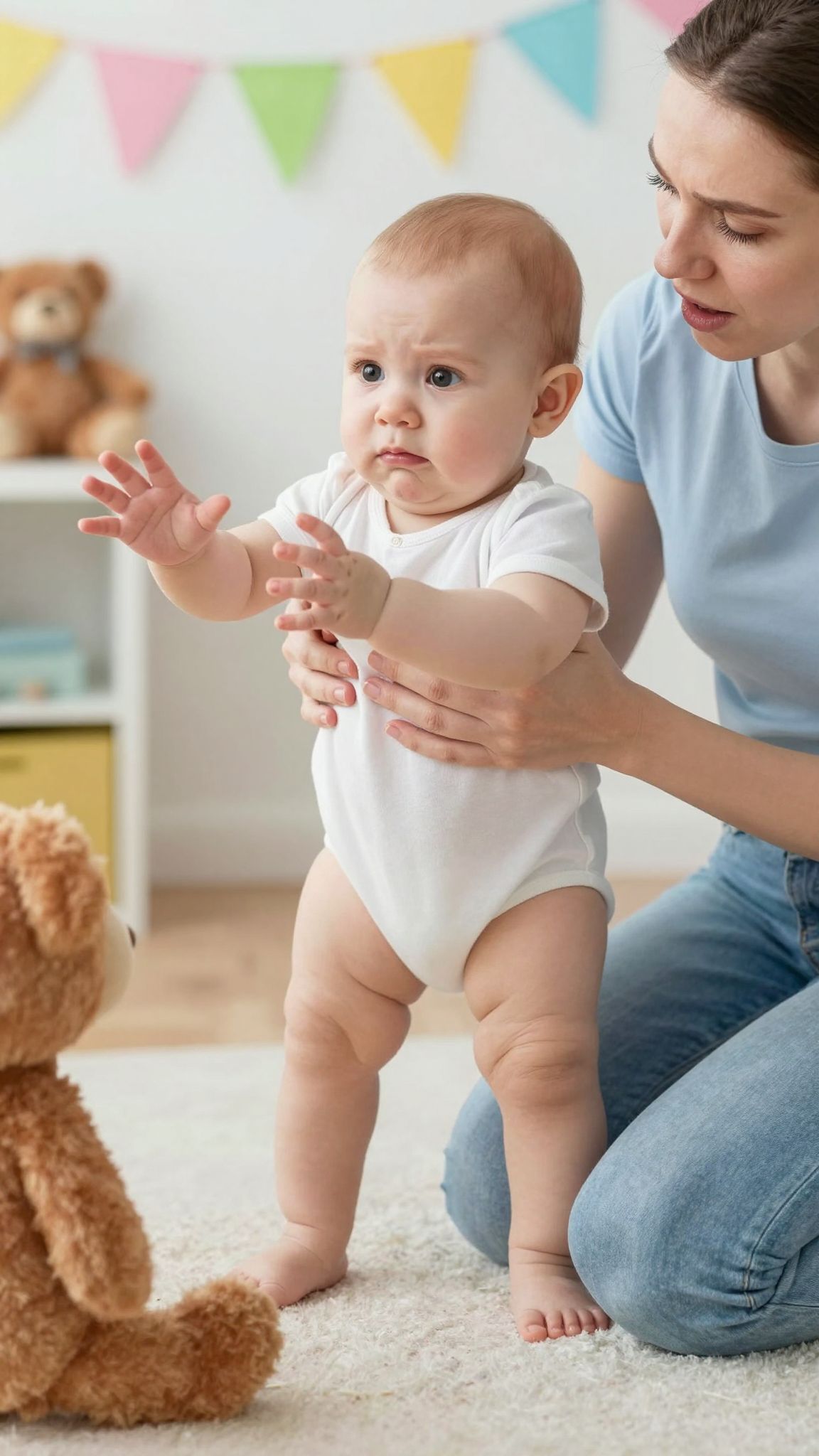 A szeparációs szorongás gyakori baba fejlődési szakaszban.