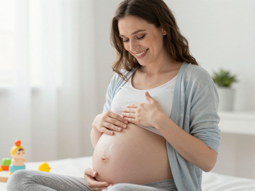 A terhesség tizenhetedik hete: a baba már az ujját is szopja