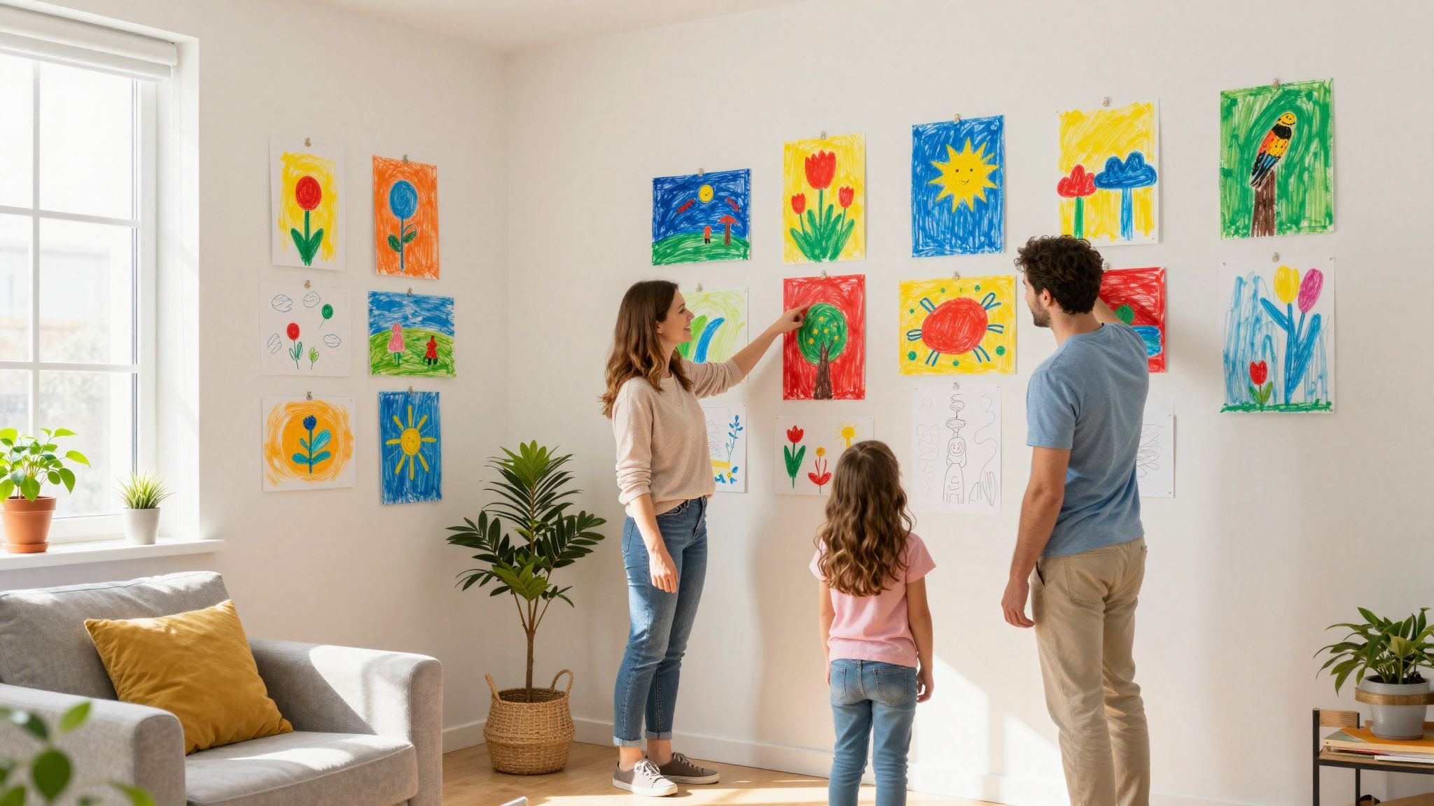 A központi helyszín fokozza a gyerekek műveinek hatását.