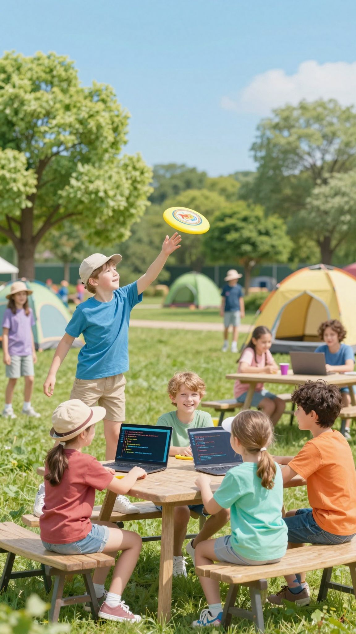 Fontos a tábor helyszínének biztonságos kiválasztása.