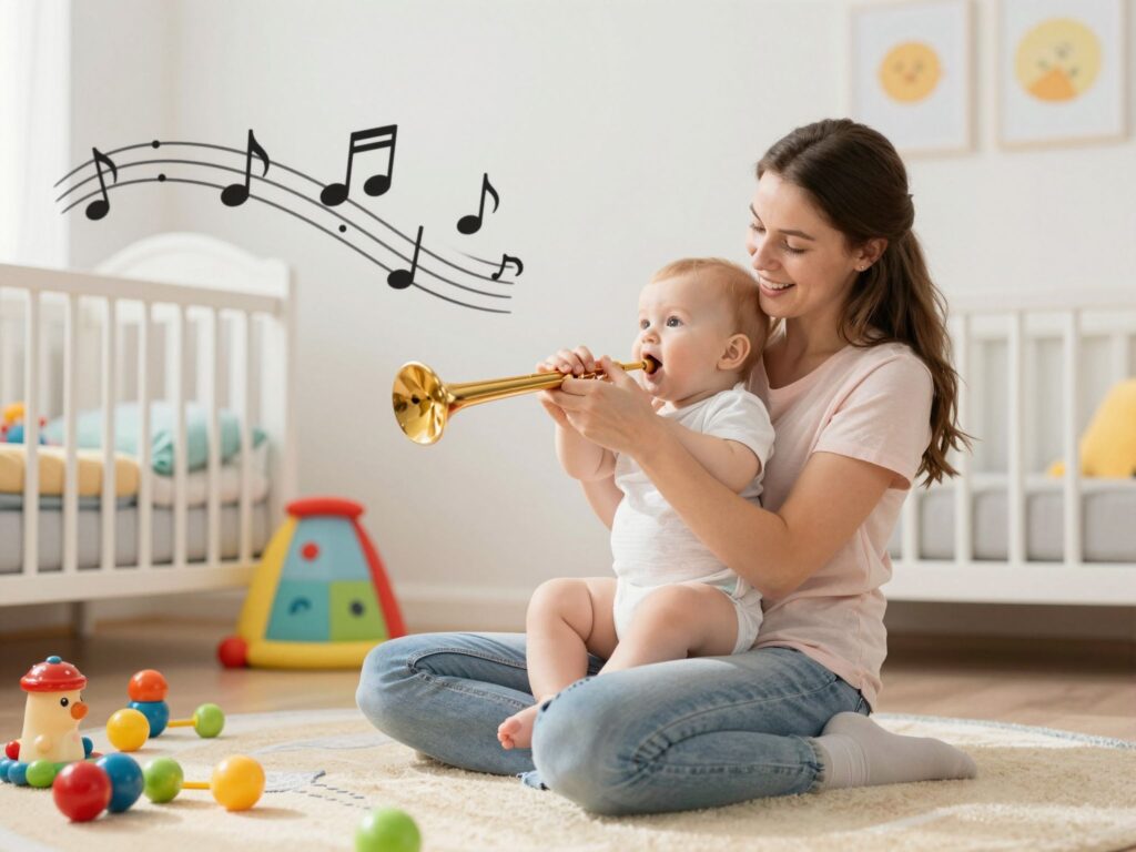 A zene szerepe a baba fejlődésében: ritmus, mozgás és érzelmek