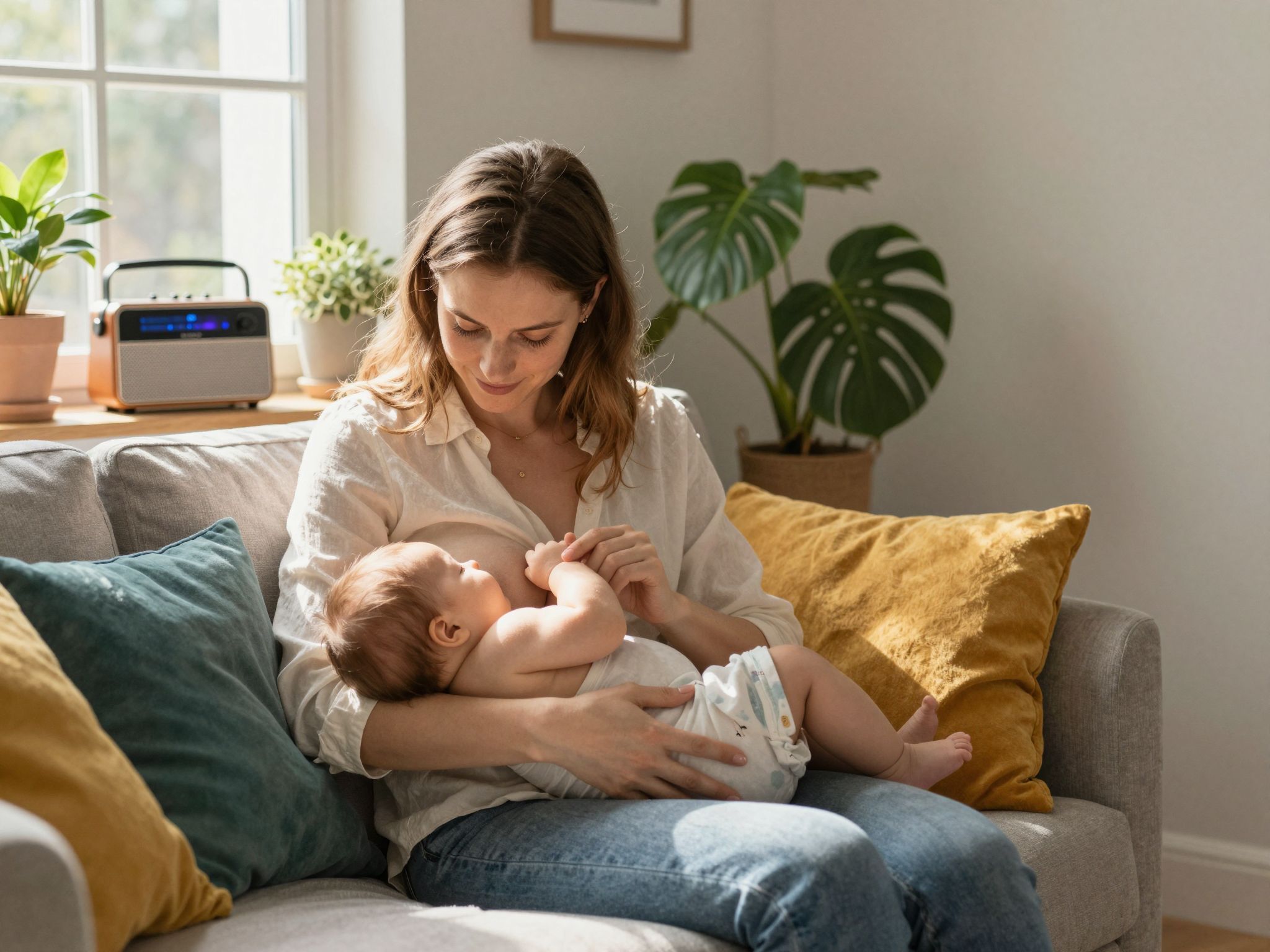 A zene segíti a szoptatás alatti kötődést és relaxációt.