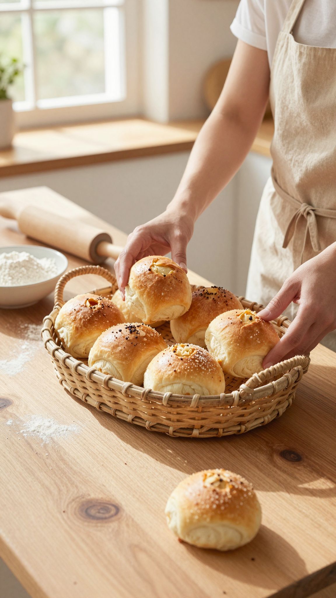 A zsemlék frissen tartásához használj légmentes tárolóedényt.