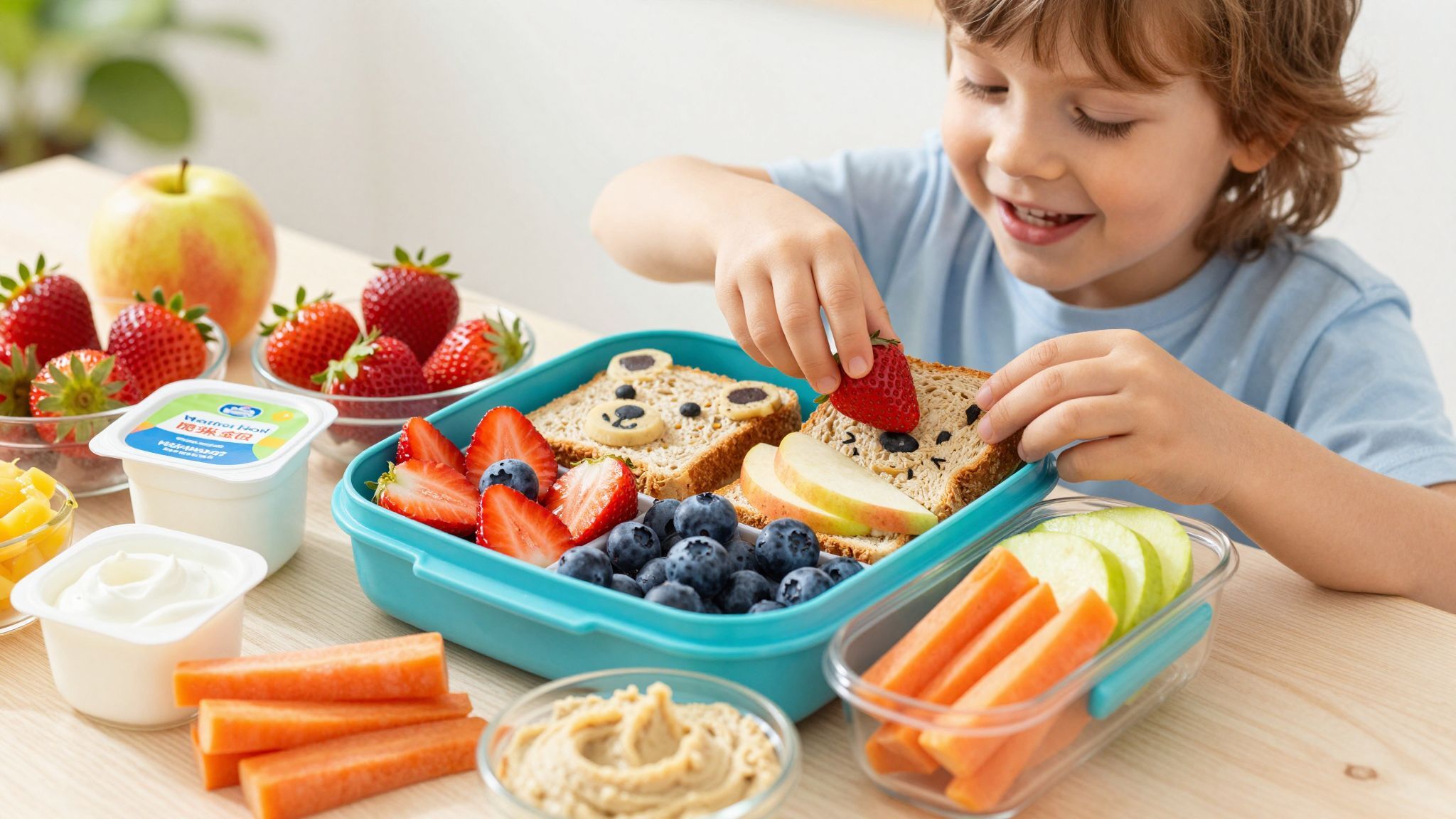 Teljes kiőrlésű kenyér a tökéletes alap egészséges tízóraira.